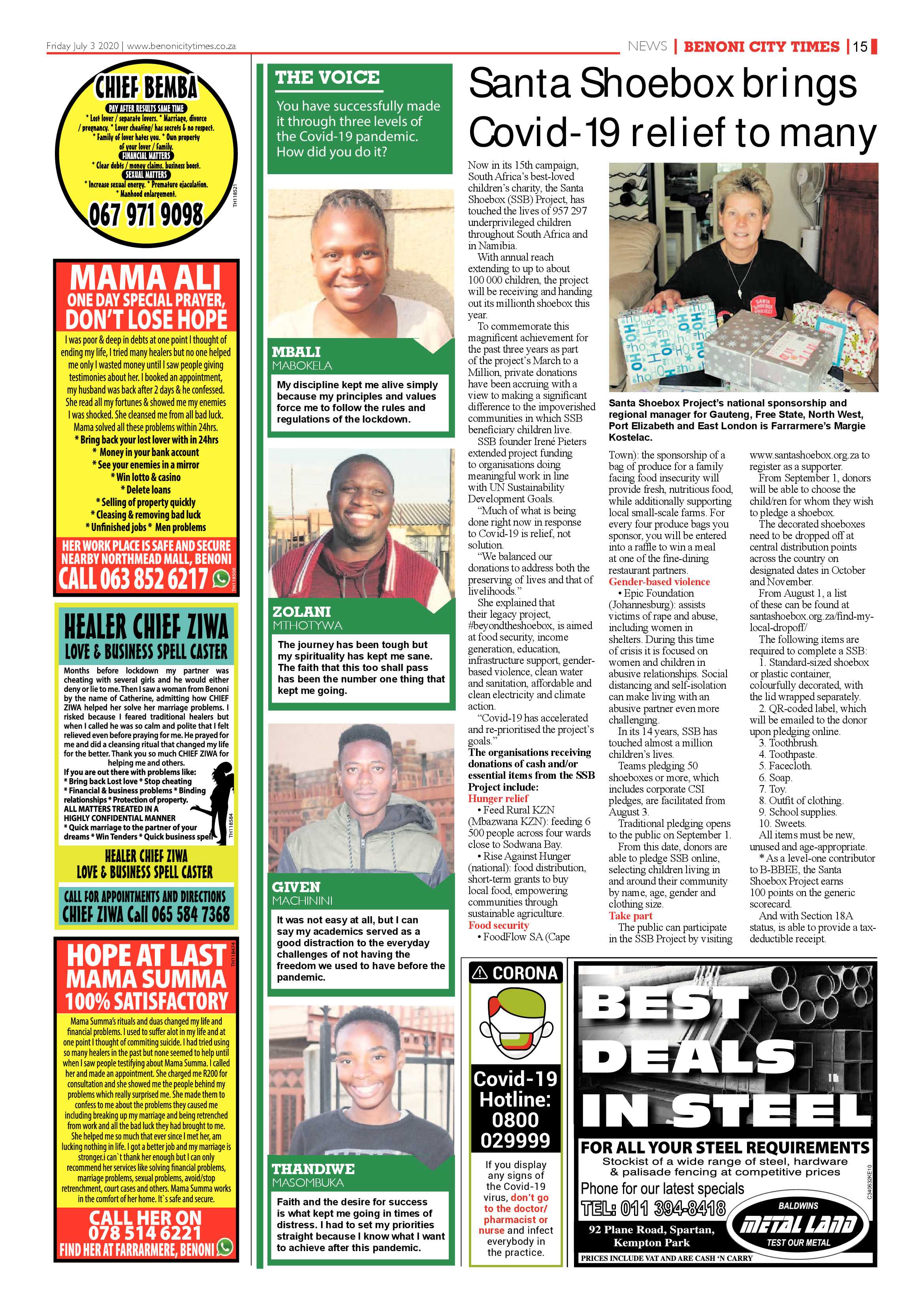 Benoni City Times 02 June 2020 page 15