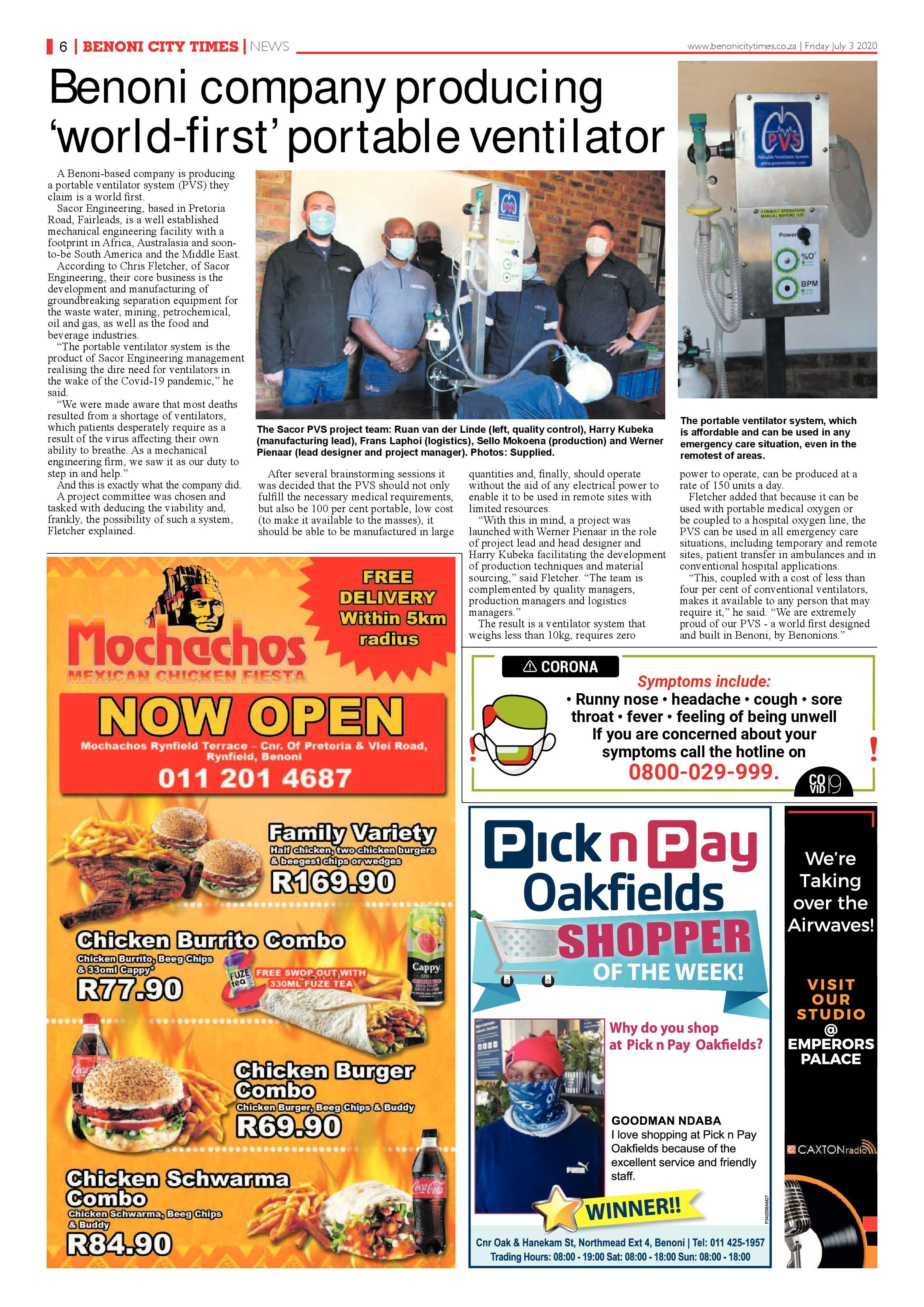 Benoni City Times 02 June 2020 page 6