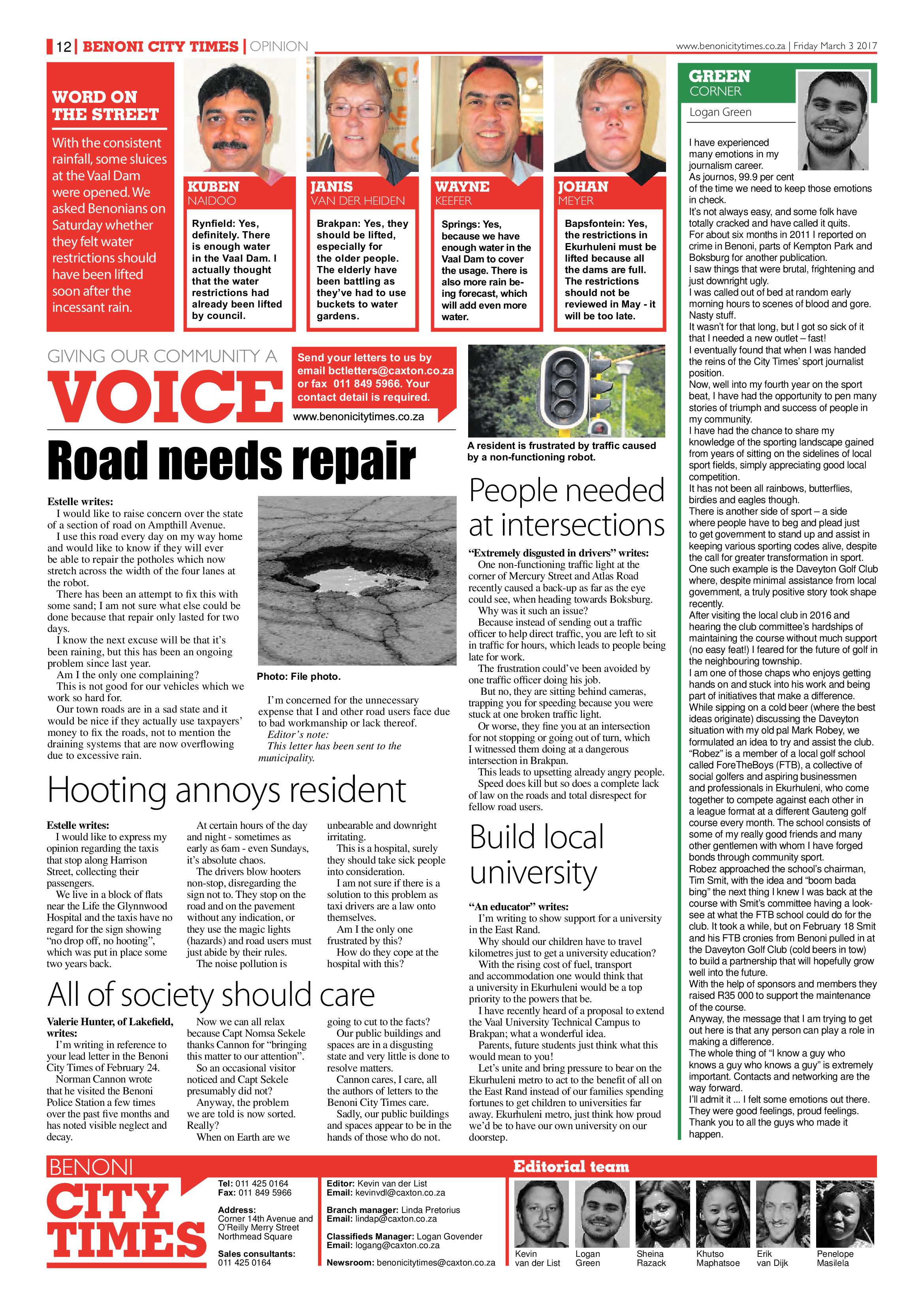 Benoni City Times 02 March 2017 page 12