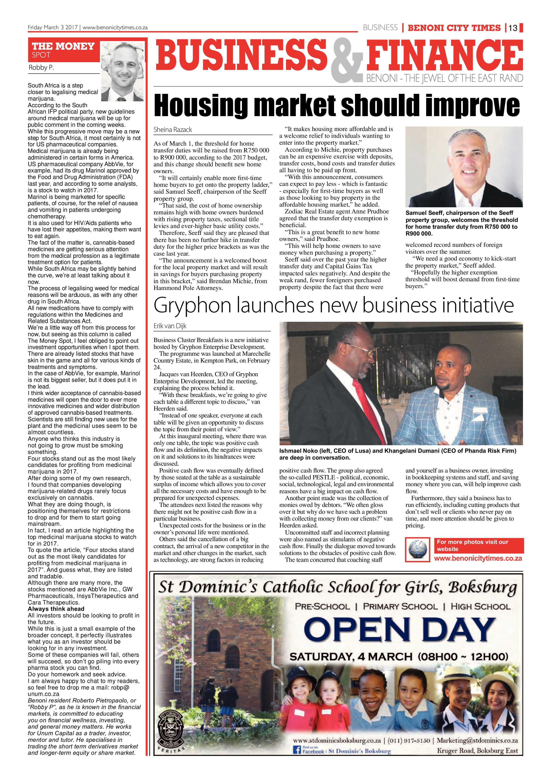Benoni City Times 02 March 2017 page 13