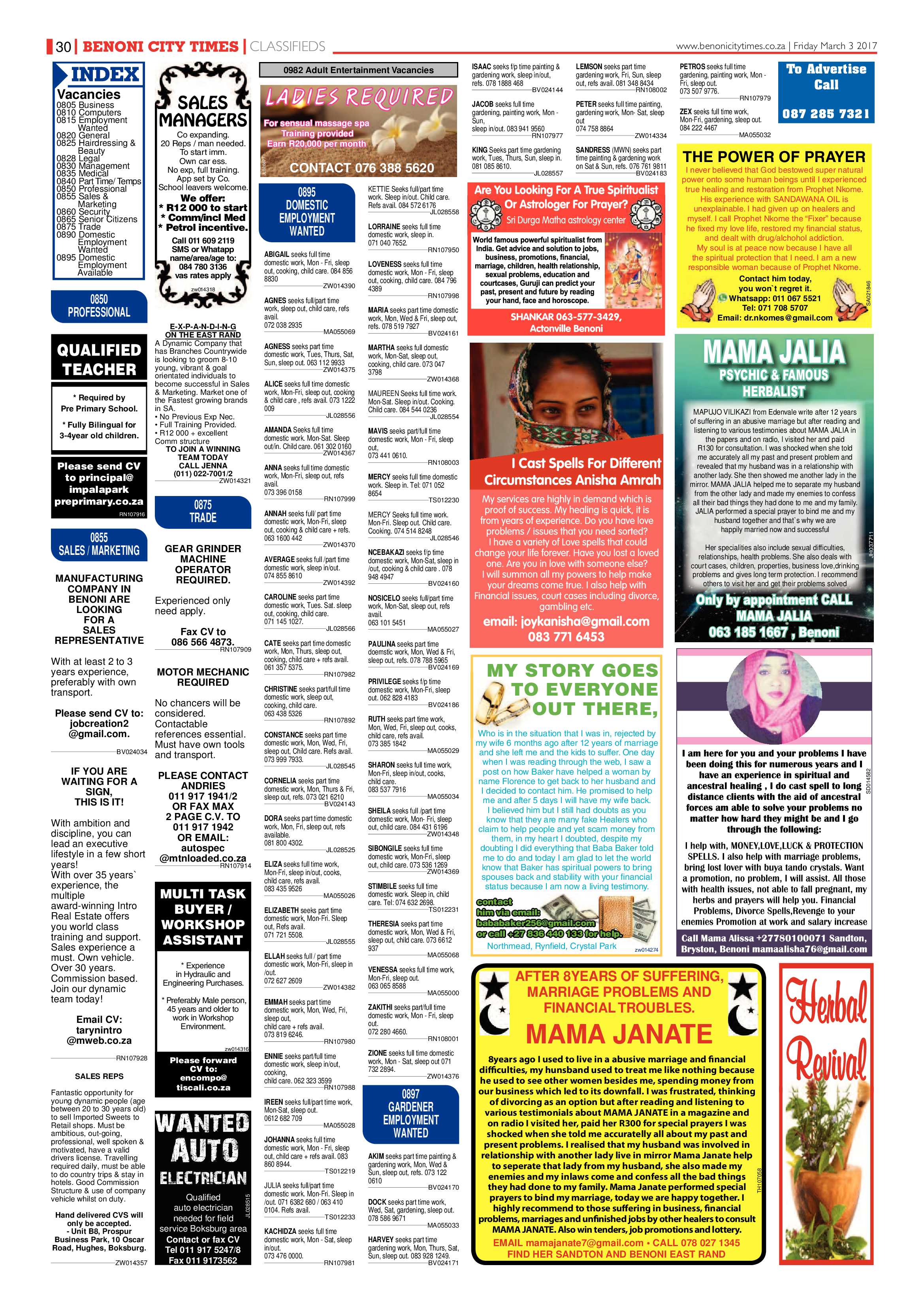 Benoni City Times 02 March 2017 page 30