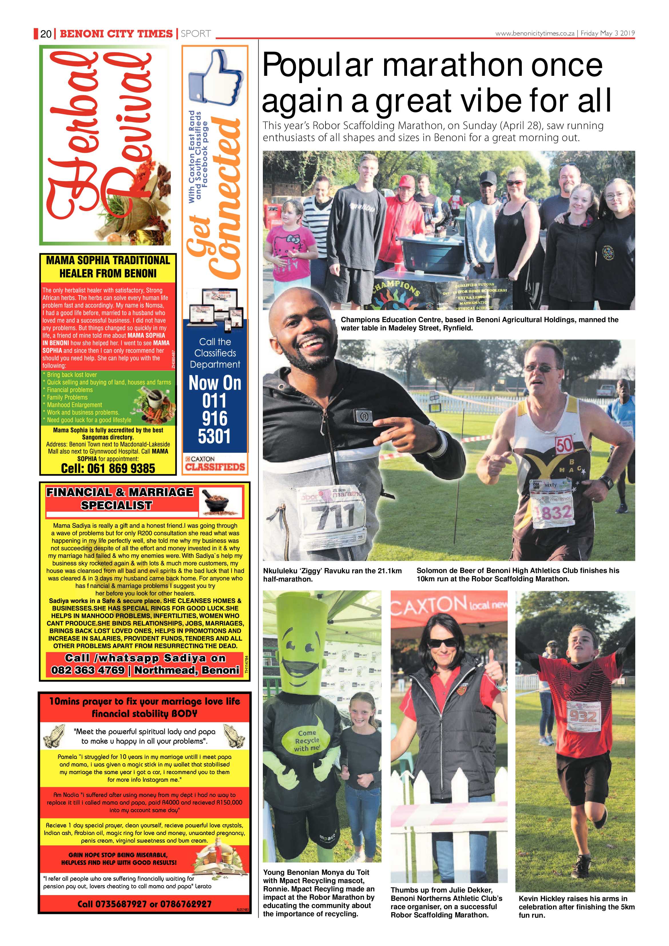 Benoni City Times 02 May 2019 page 20