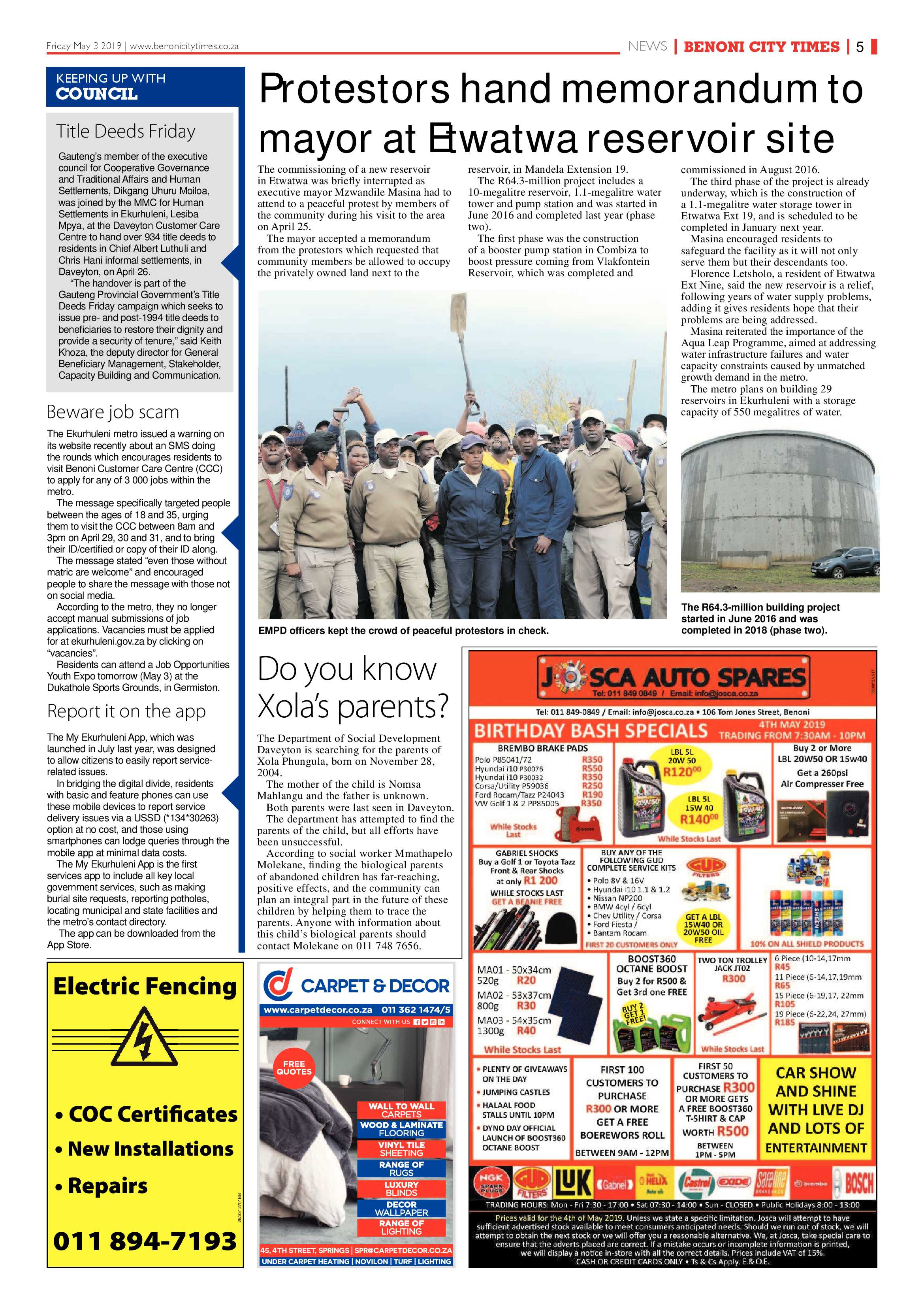 Benoni City Times 02 May 2019 page 5