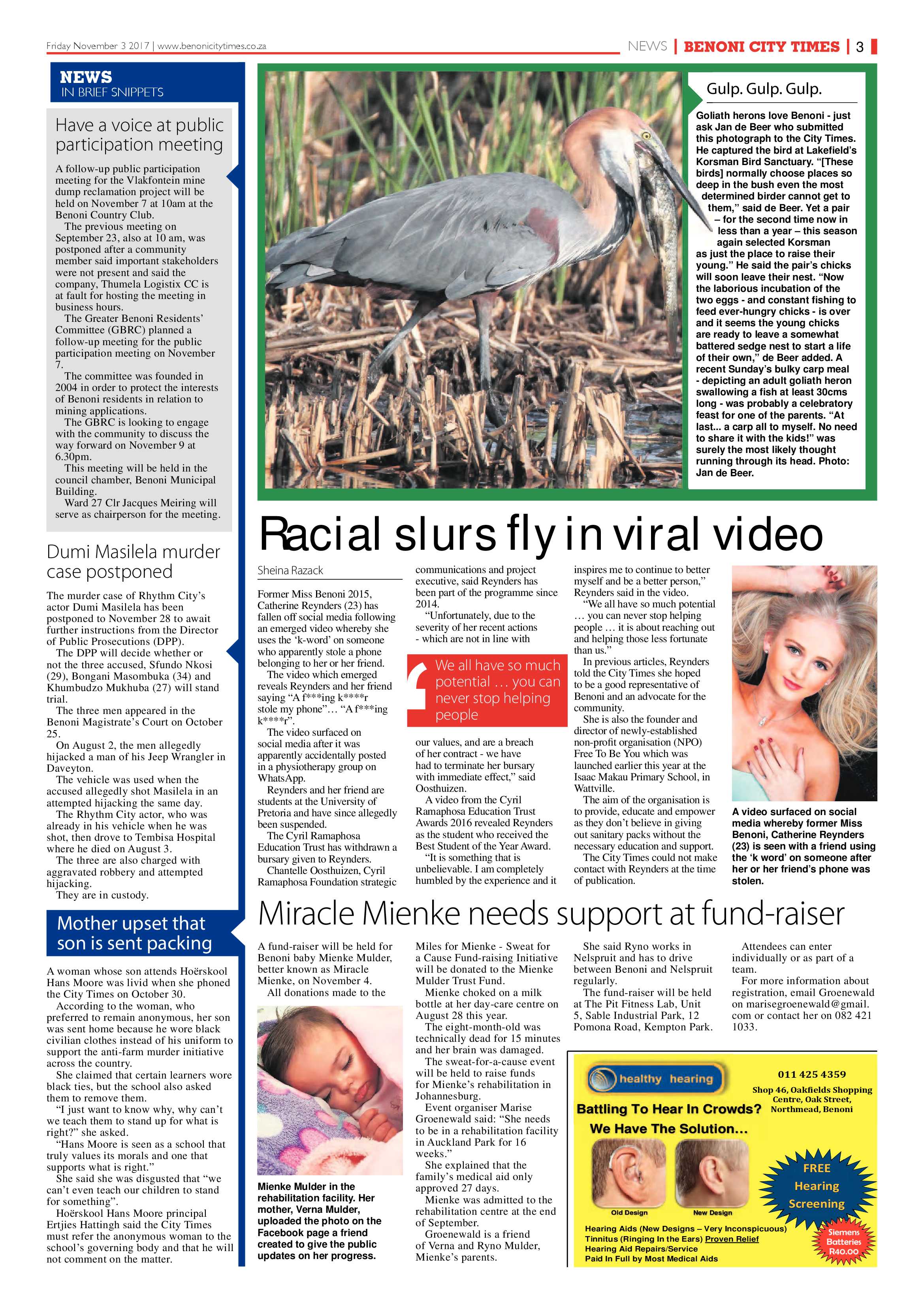 Benoni City Times 02 November 2017 page 3