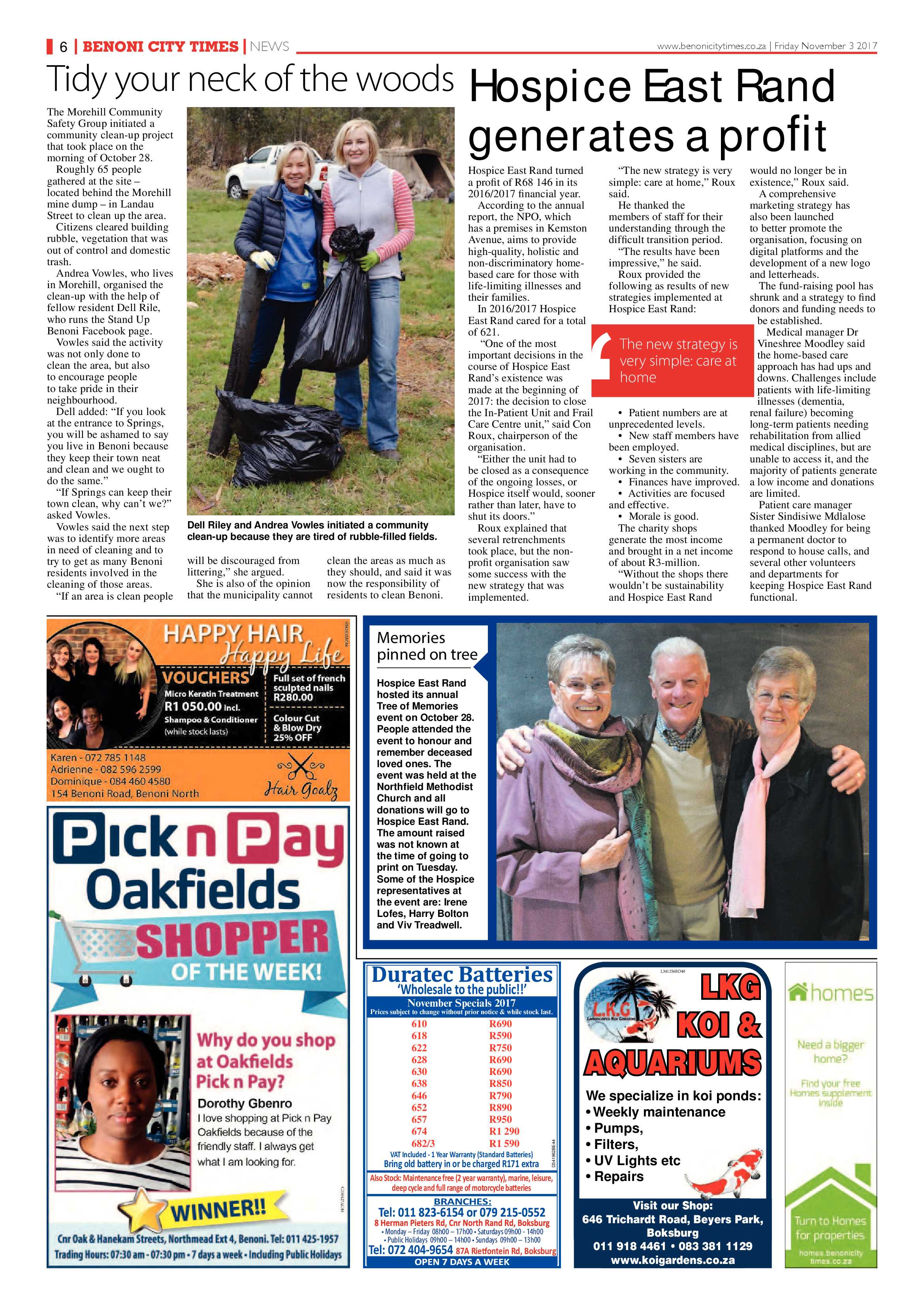 Benoni City Times 02 November 2017 page 6