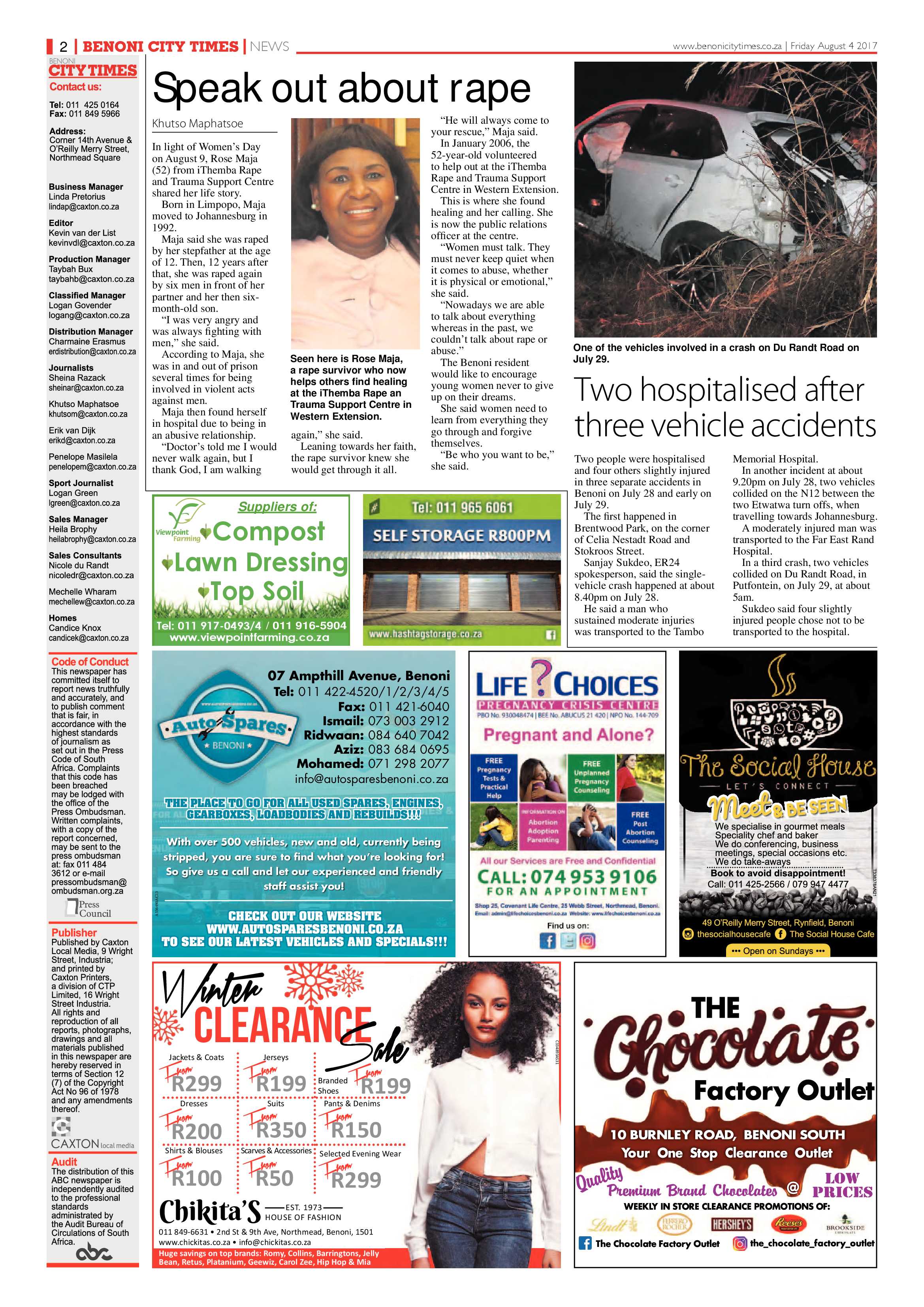Benoni City Times 03 August 2017 page 2