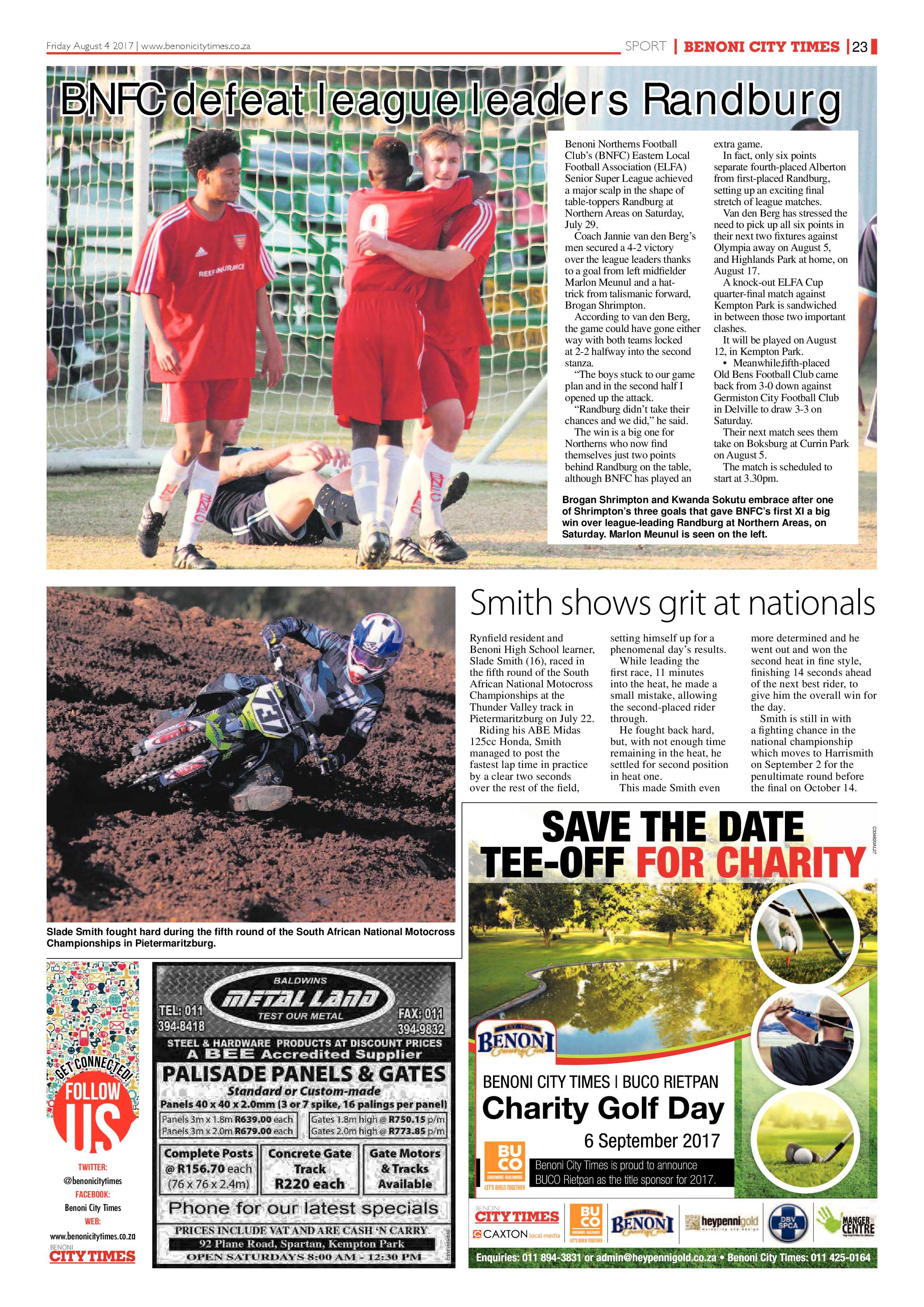 Benoni City Times 03 August 2017 page 23