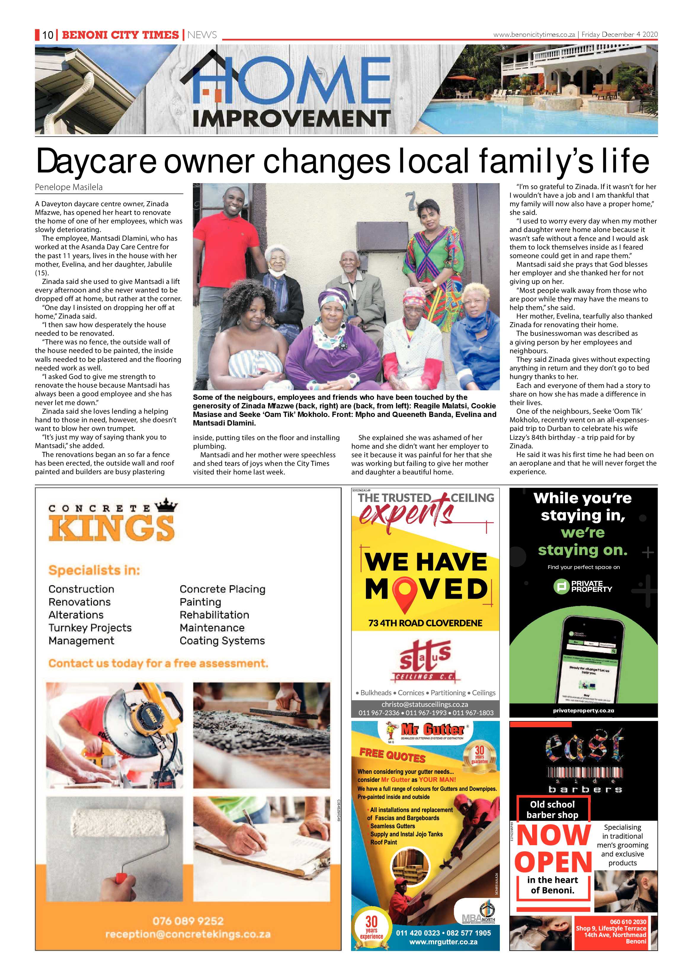Benoni City Times 03 December 2020 page 10