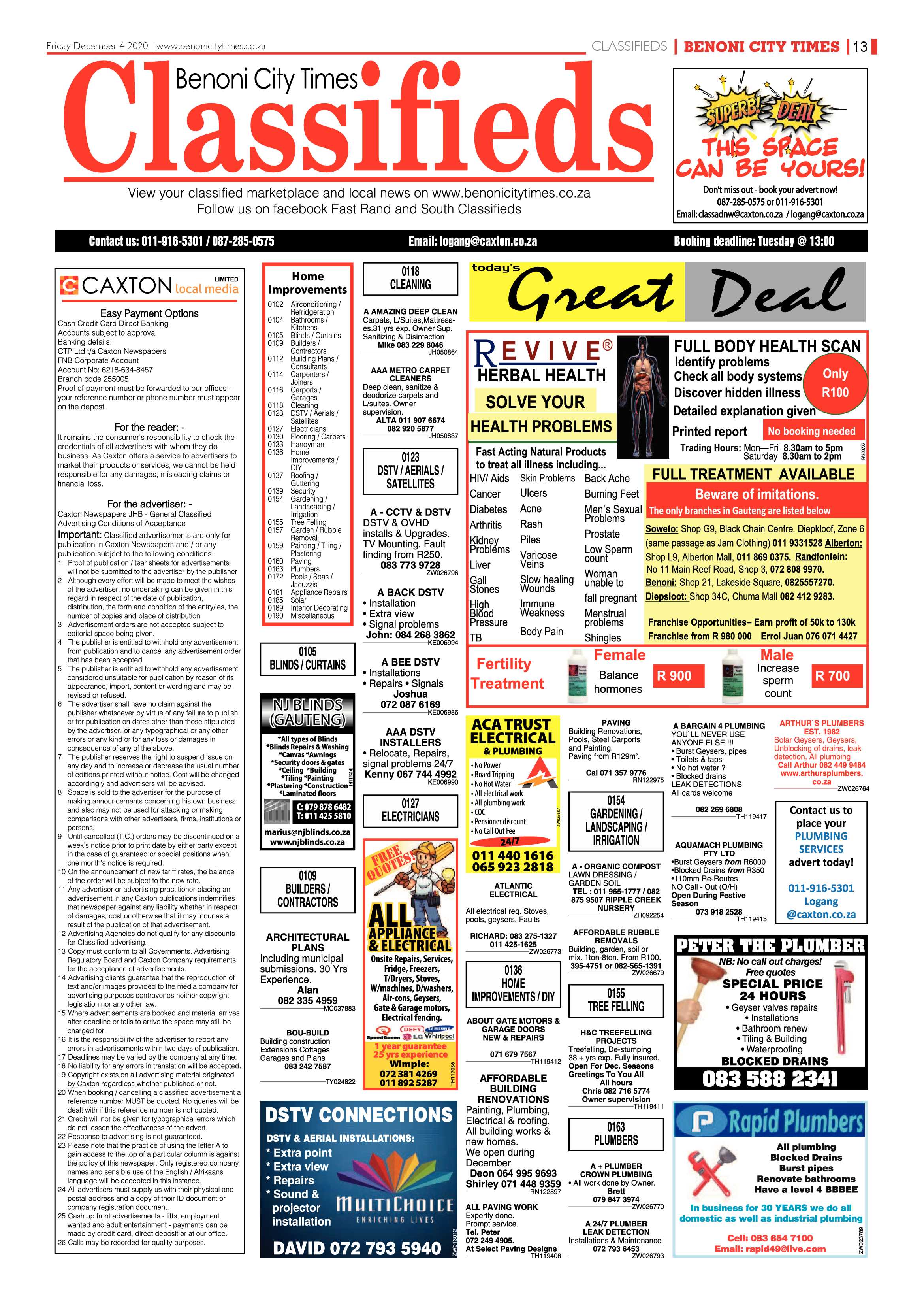 Benoni City Times 03 December 2020 page 13