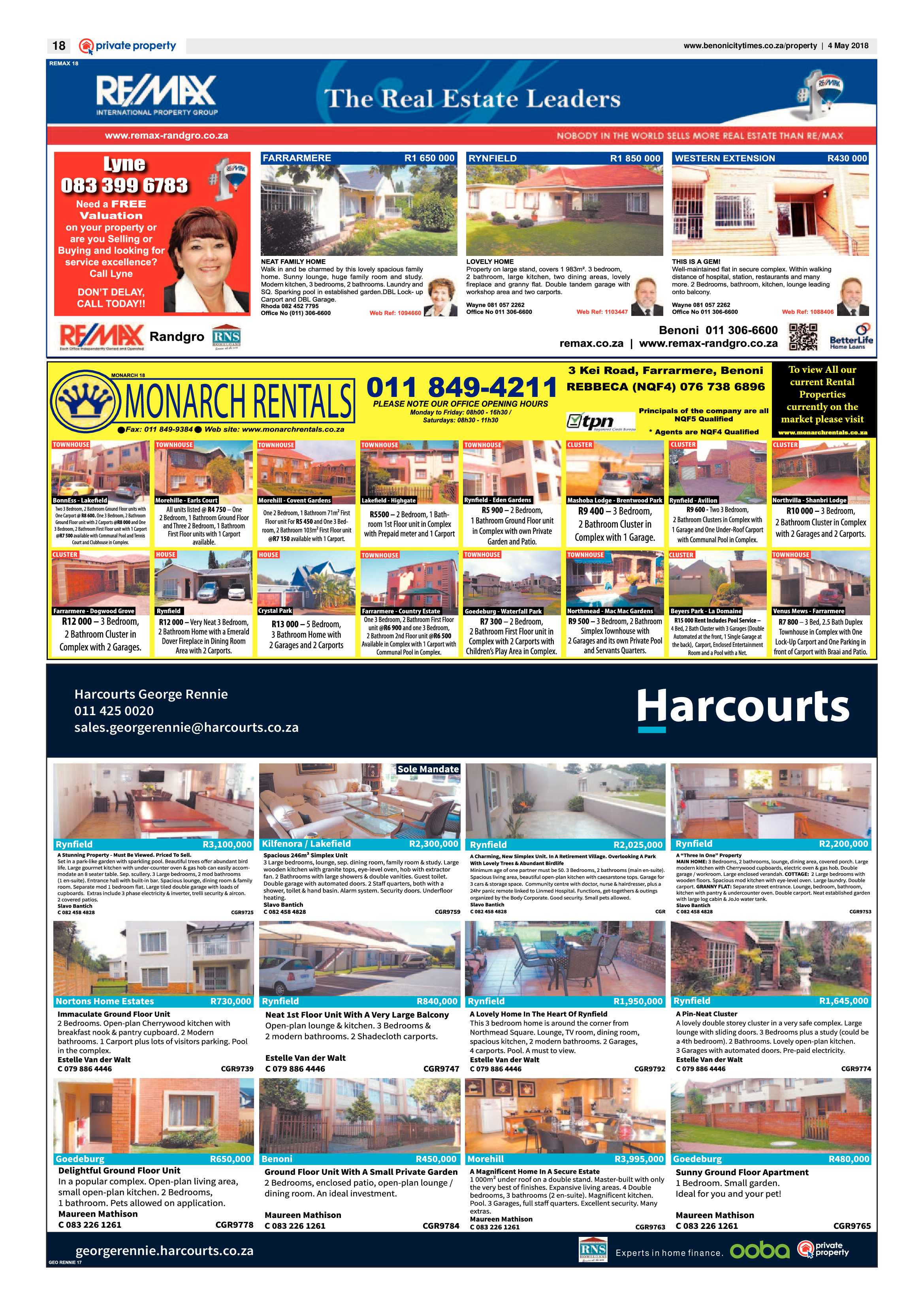 Benoni City Times 03 May 2018 page 18