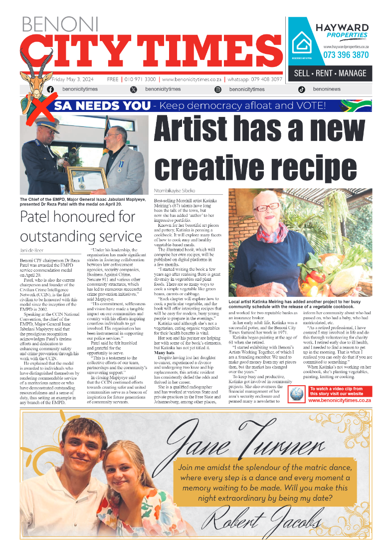 Benoni City Times 03 May 2024 page 1