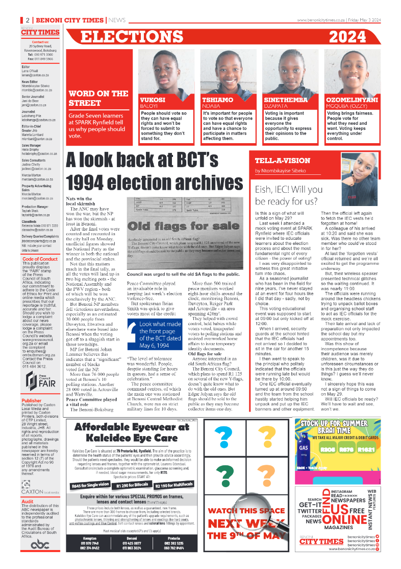 Benoni City Times 03 May 2024 page 2
