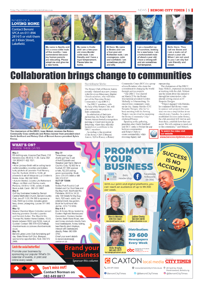 Benoni City Times 03 May 2024 page 5