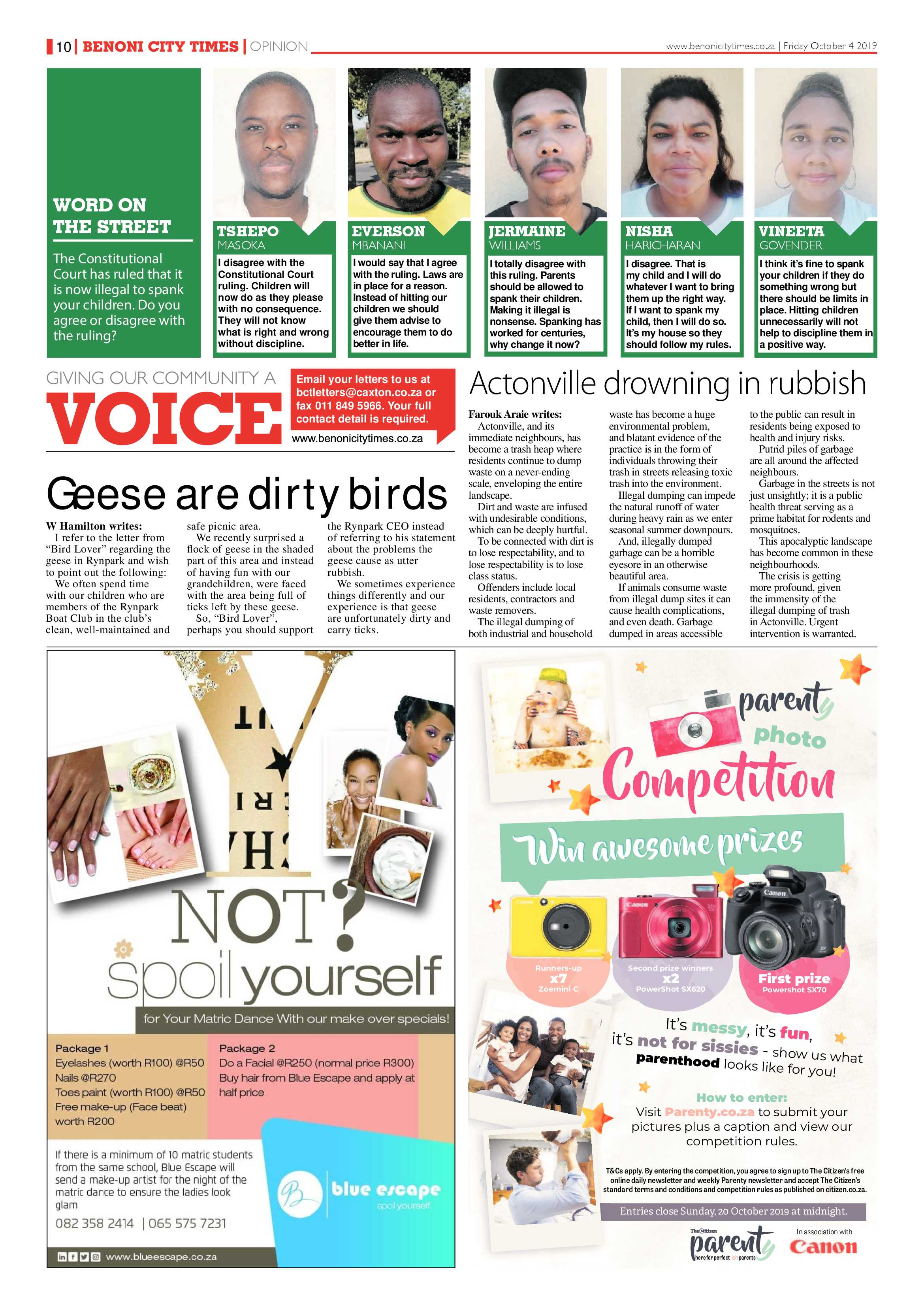 Benoni City Times 03 October 2019 page 10