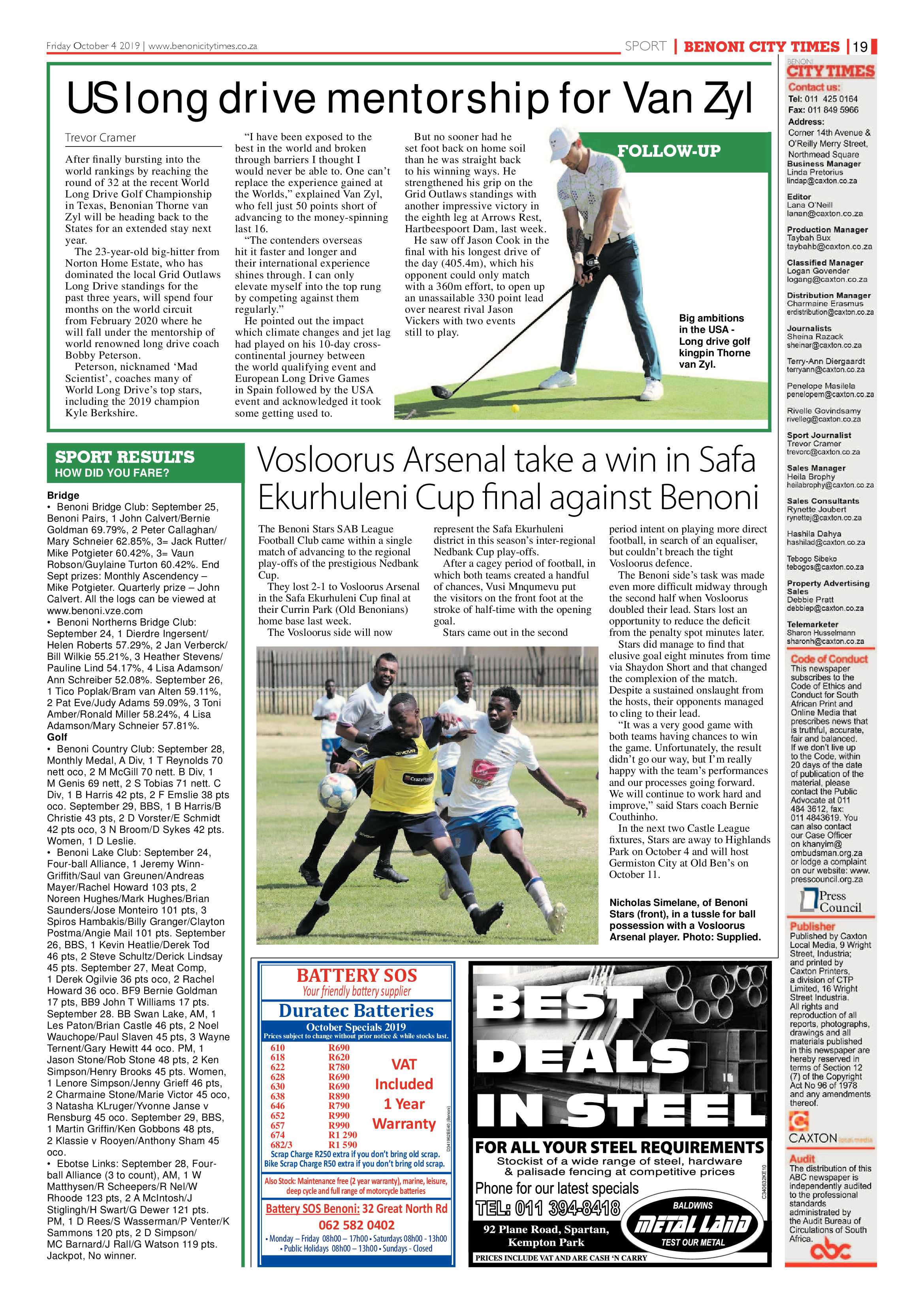 Benoni City Times 03 October 2019 page 19