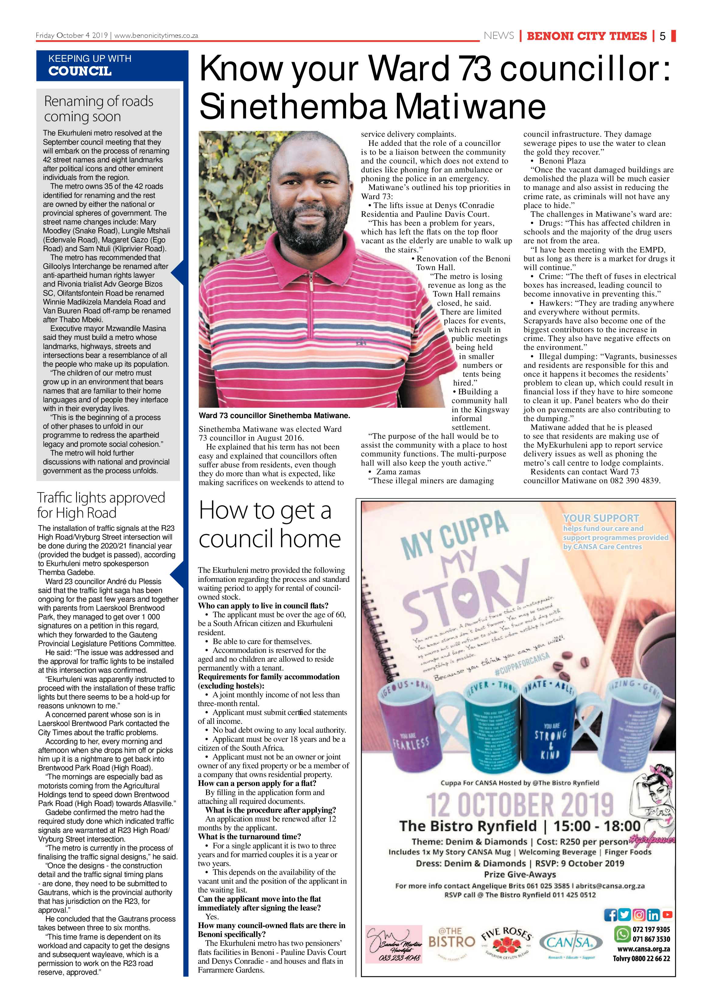 Benoni City Times 03 October 2019 page 5