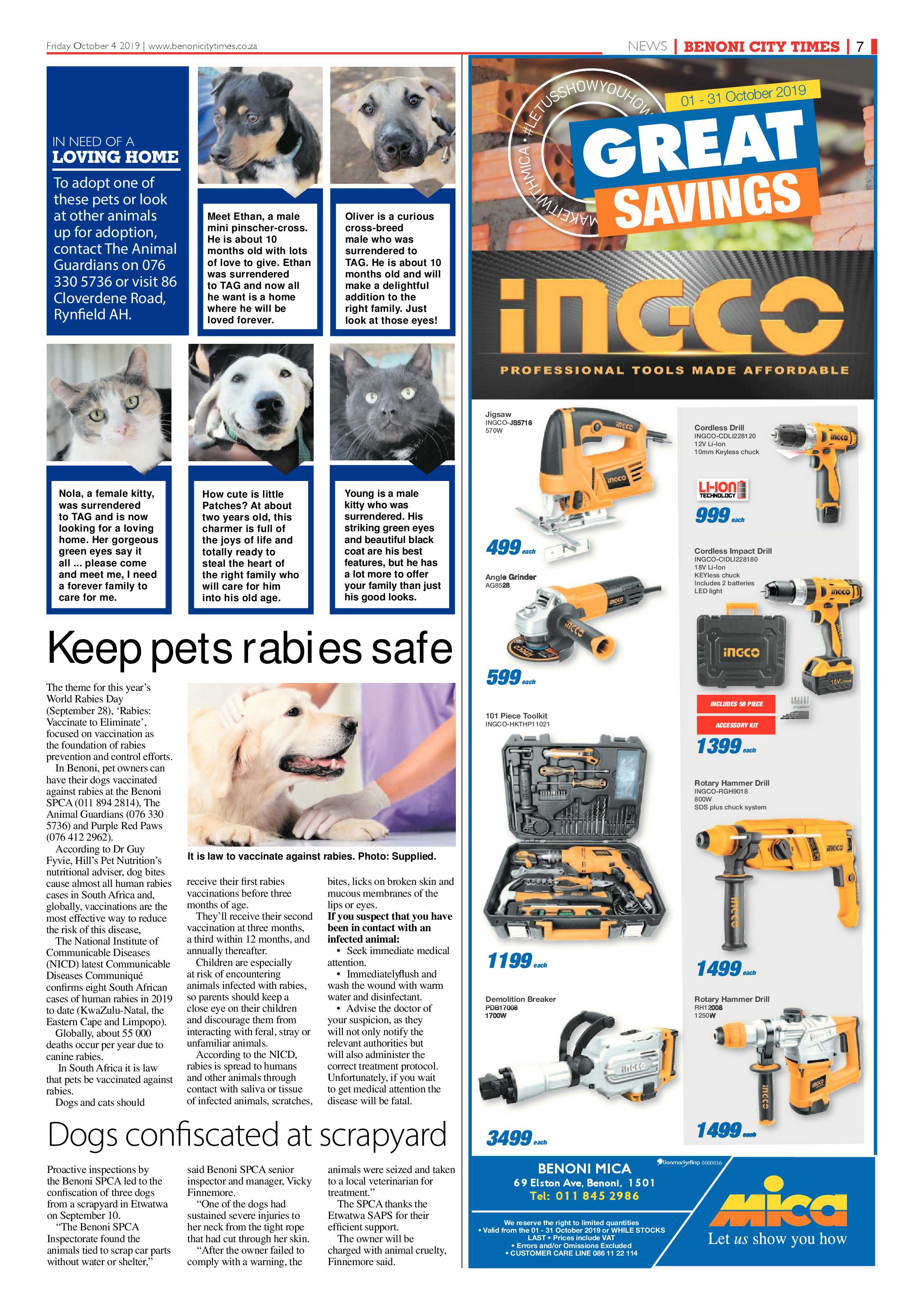 Benoni City Times 03 October 2019 page 7
