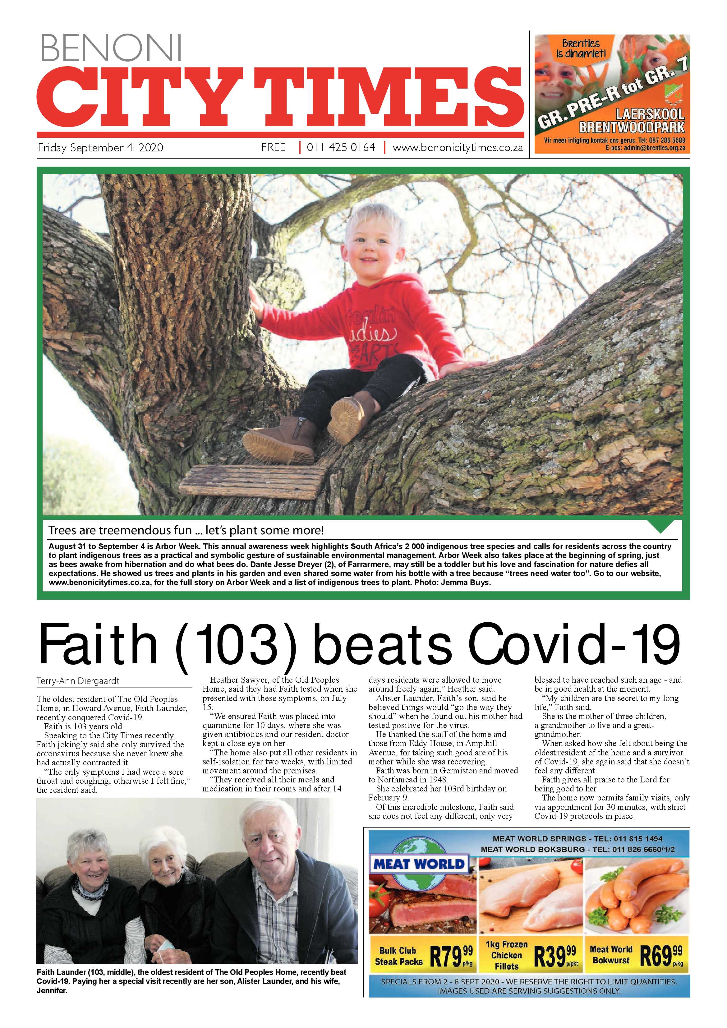 Benoni City Times 03 September 2020 page 1