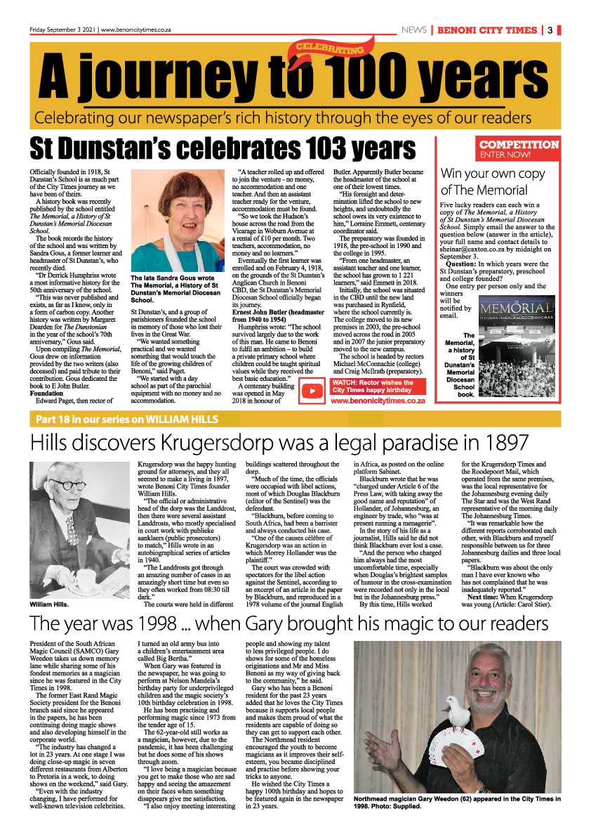 Benoni City Times 03 September 2021 page 3