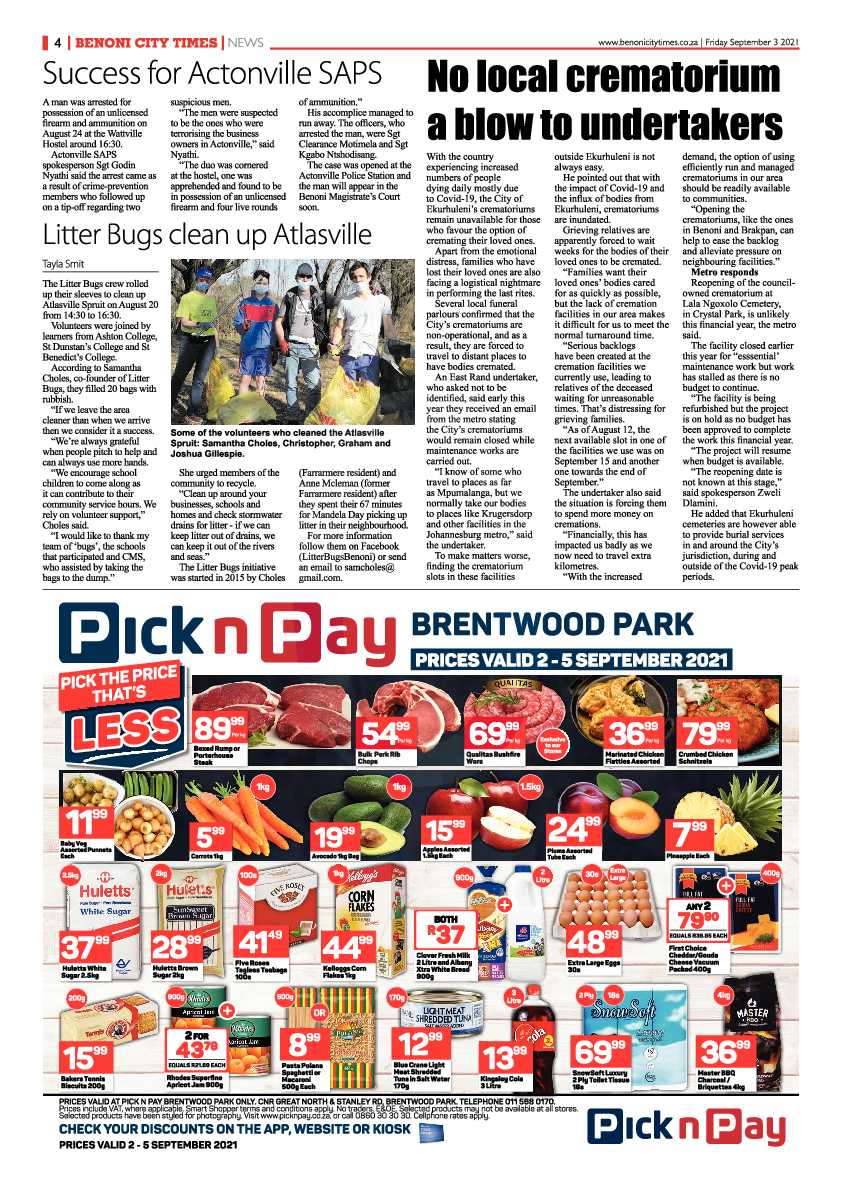 Benoni City Times 03 September 2021 page 4