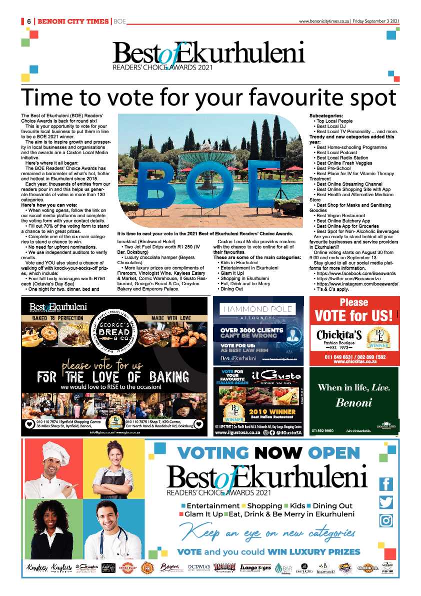 Benoni City Times 03 September 2021 page 6