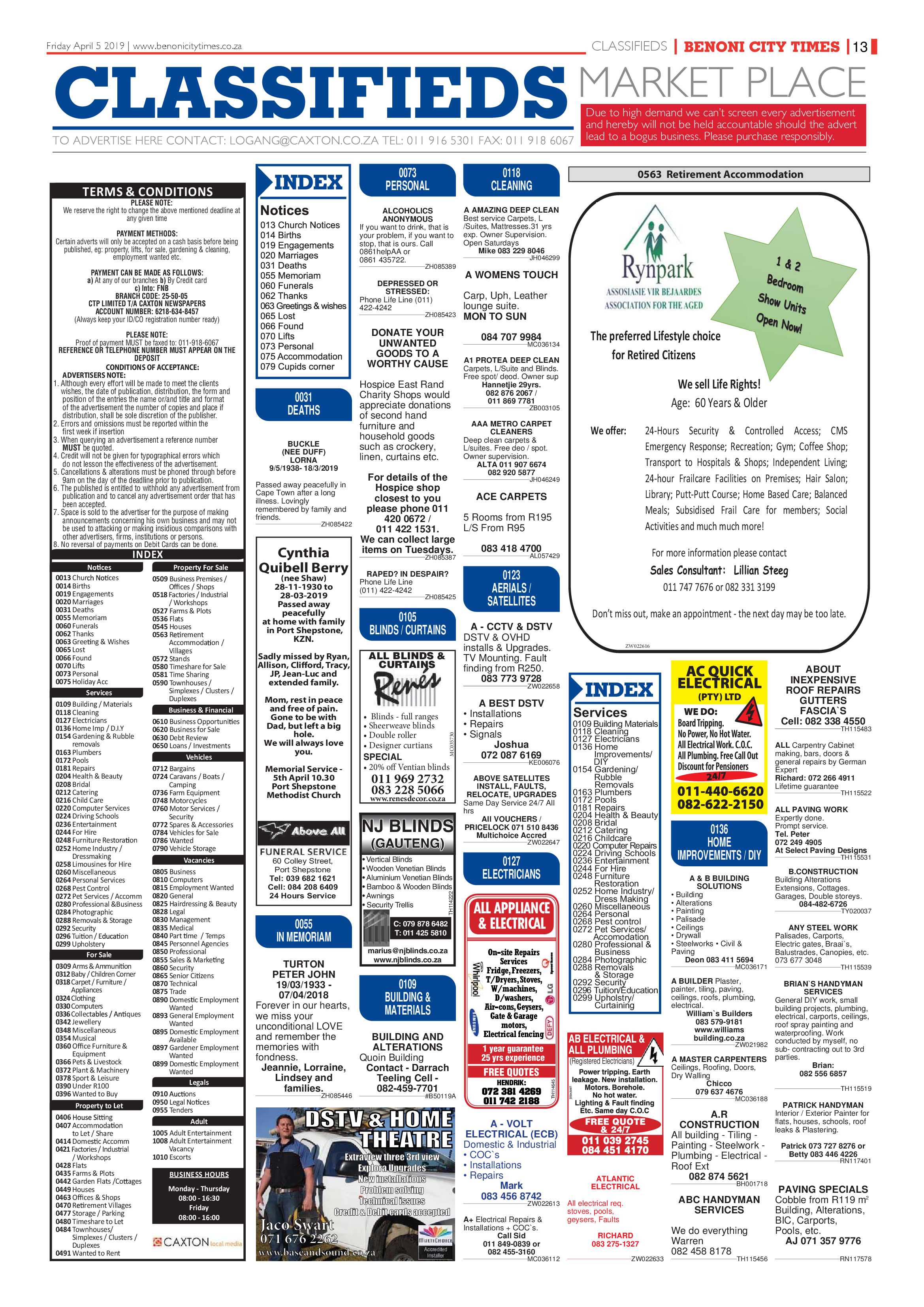 Benoni City Times 04 April 2019 page 13