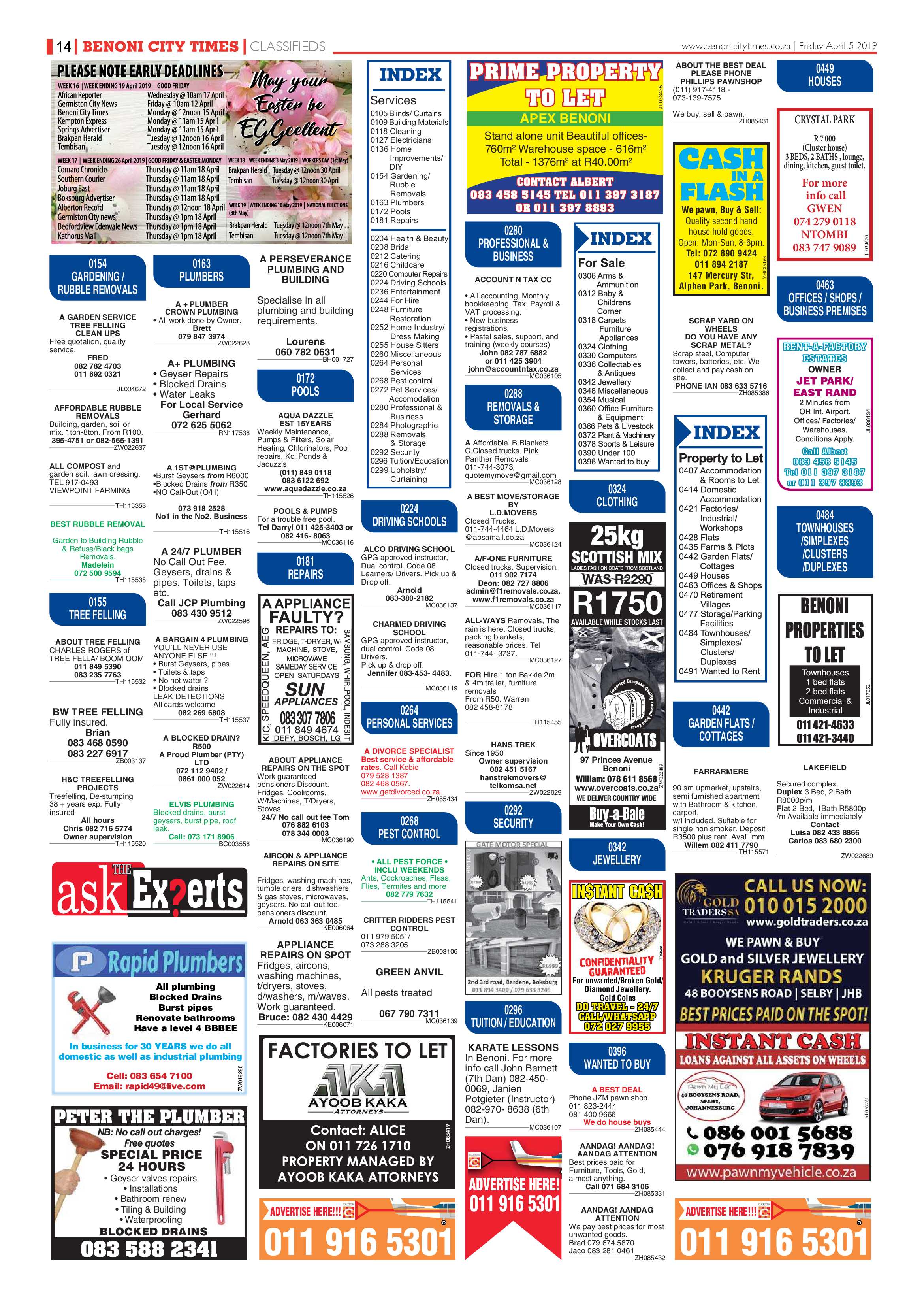 Benoni City Times 04 April 2019 page 14