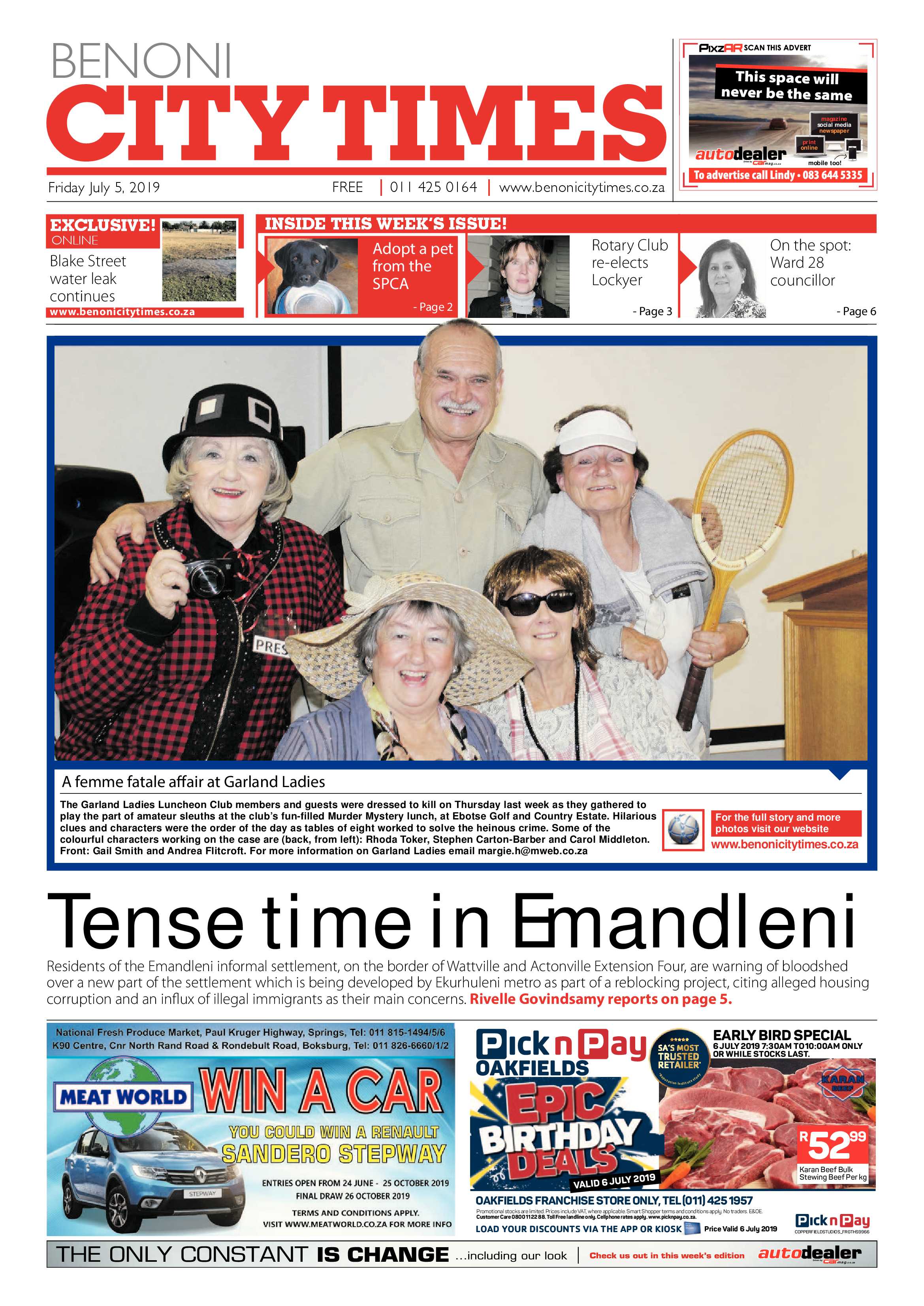 Benoni City Times 04 July 2019 page 1