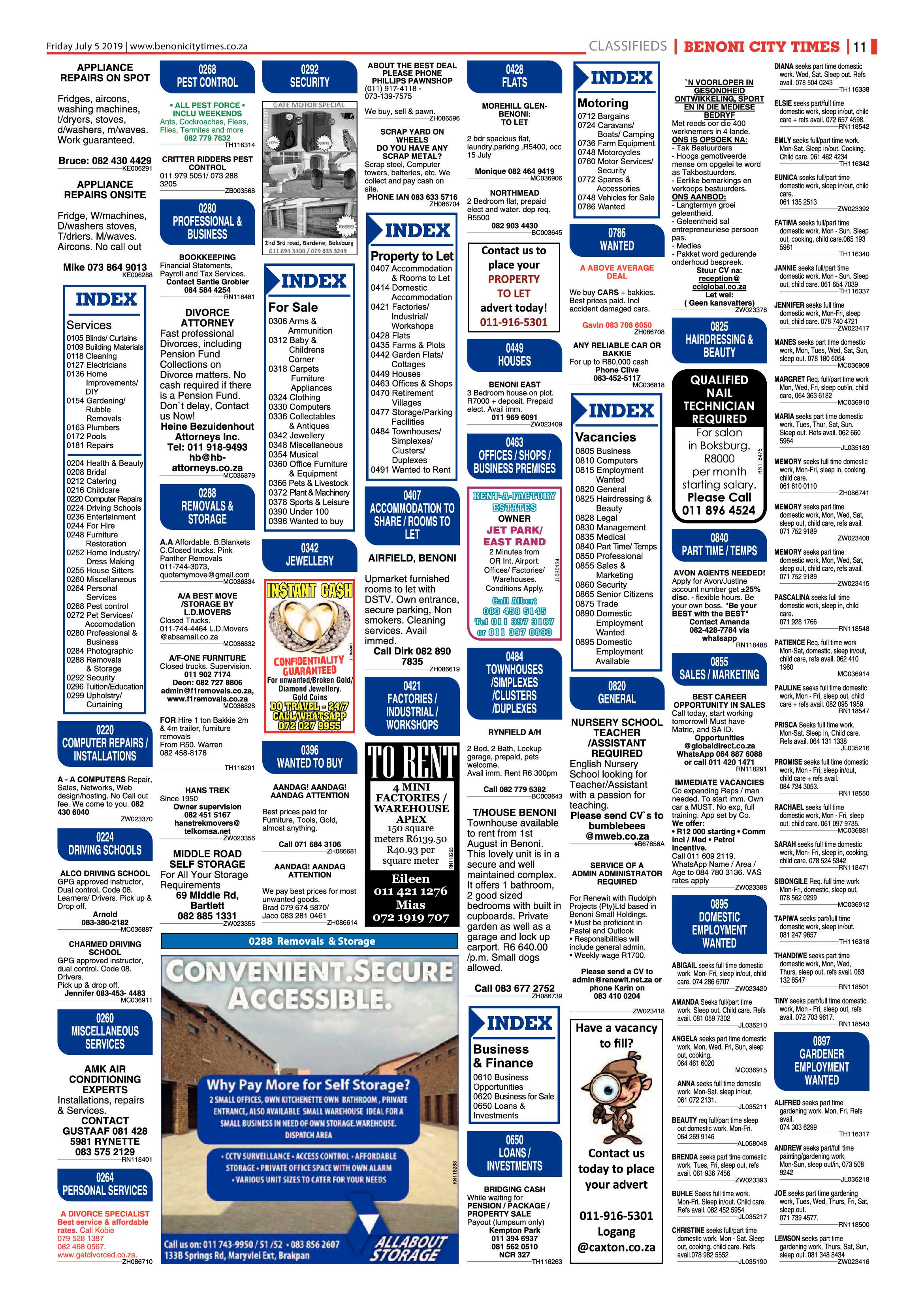 Benoni City Times 04 July 2019 page 11