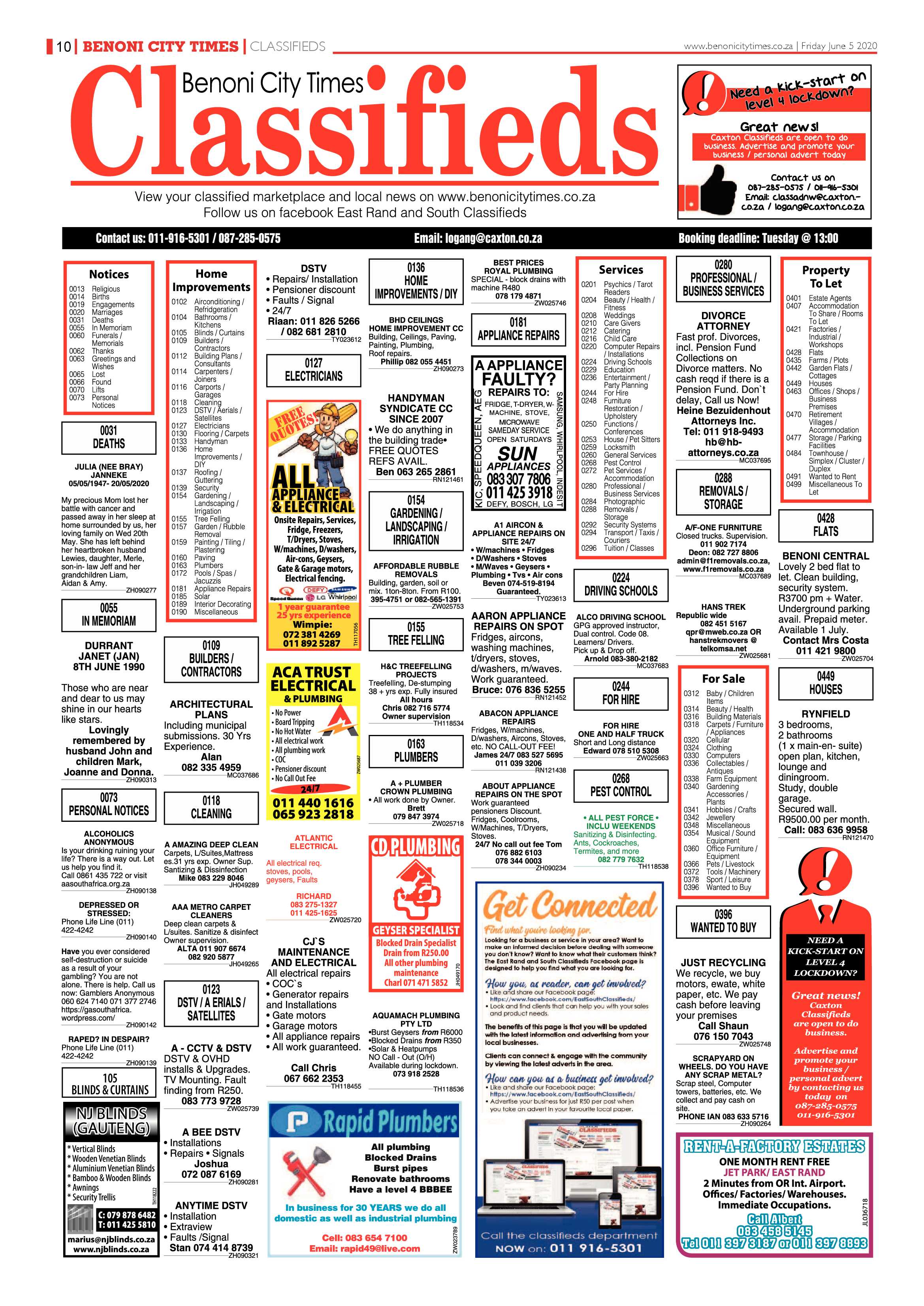 Benoni City Times 04 June 2020 page 10