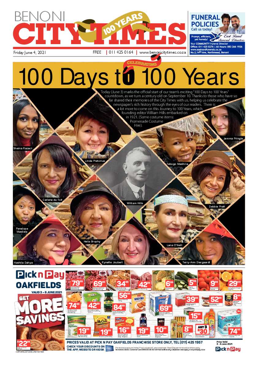Benoni City Times 04 June 2021 page 1