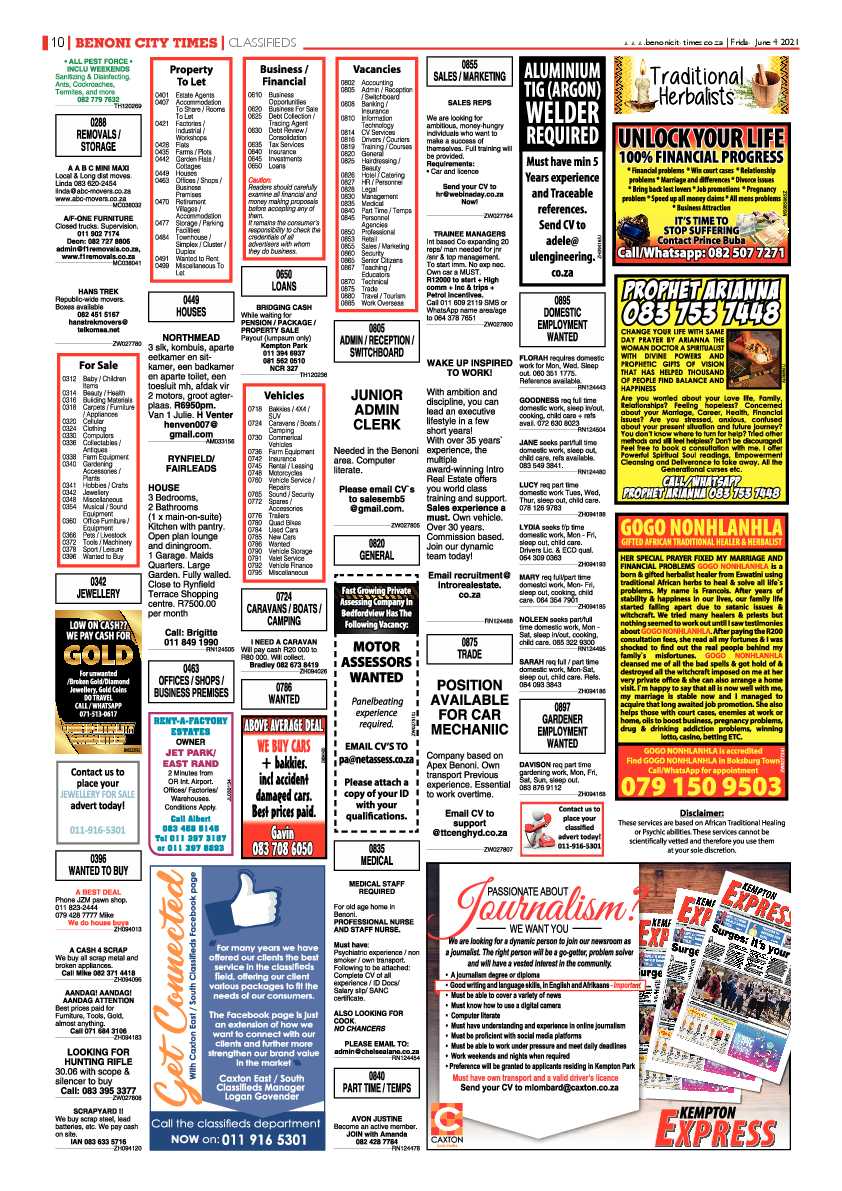 Benoni City Times 04 June 2021 page 10