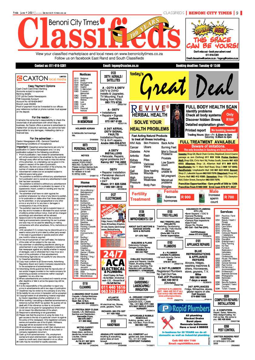 Benoni City Times 04 June 2021 page 9