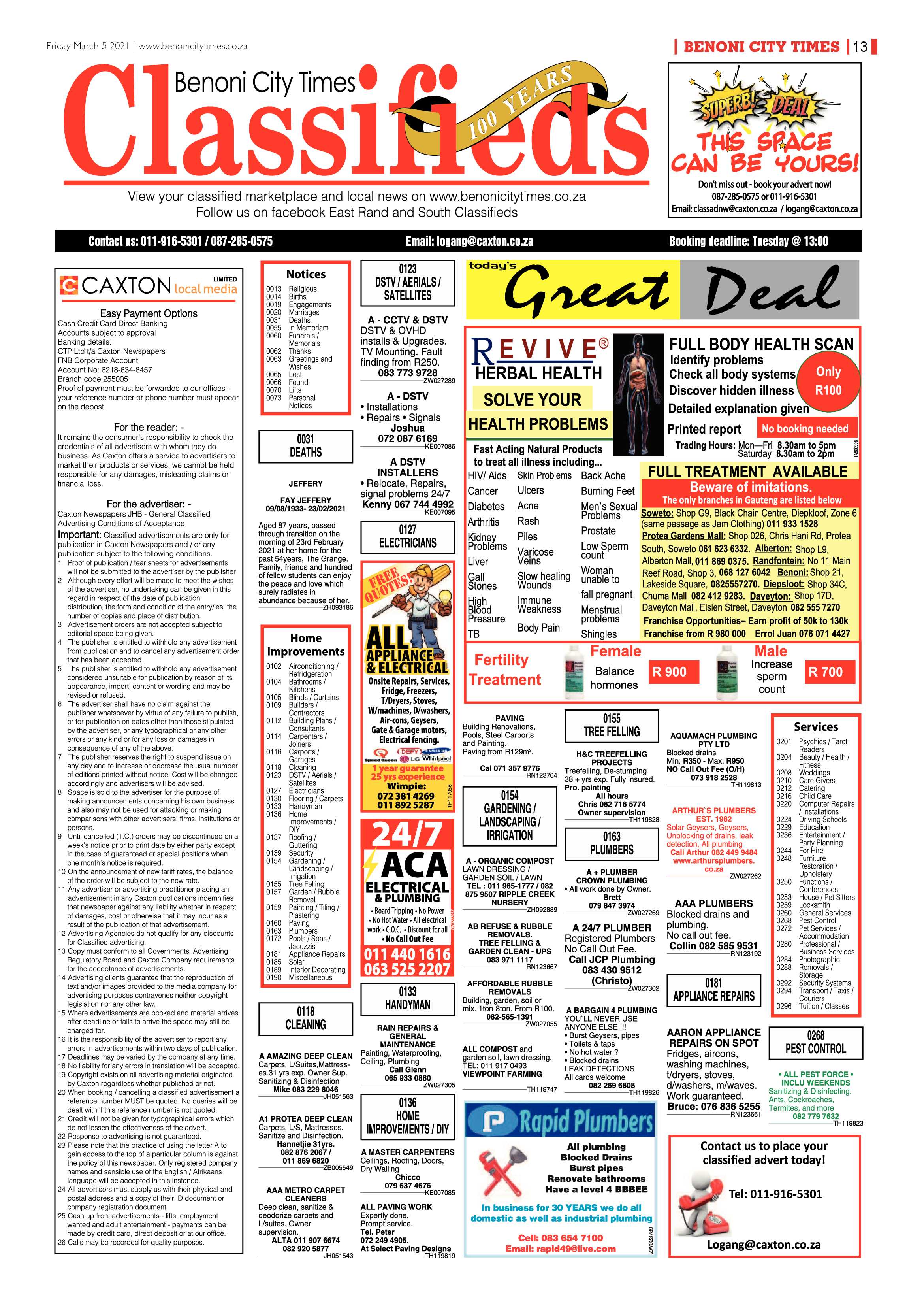 Benoni City Times 04 March 2021 page 13