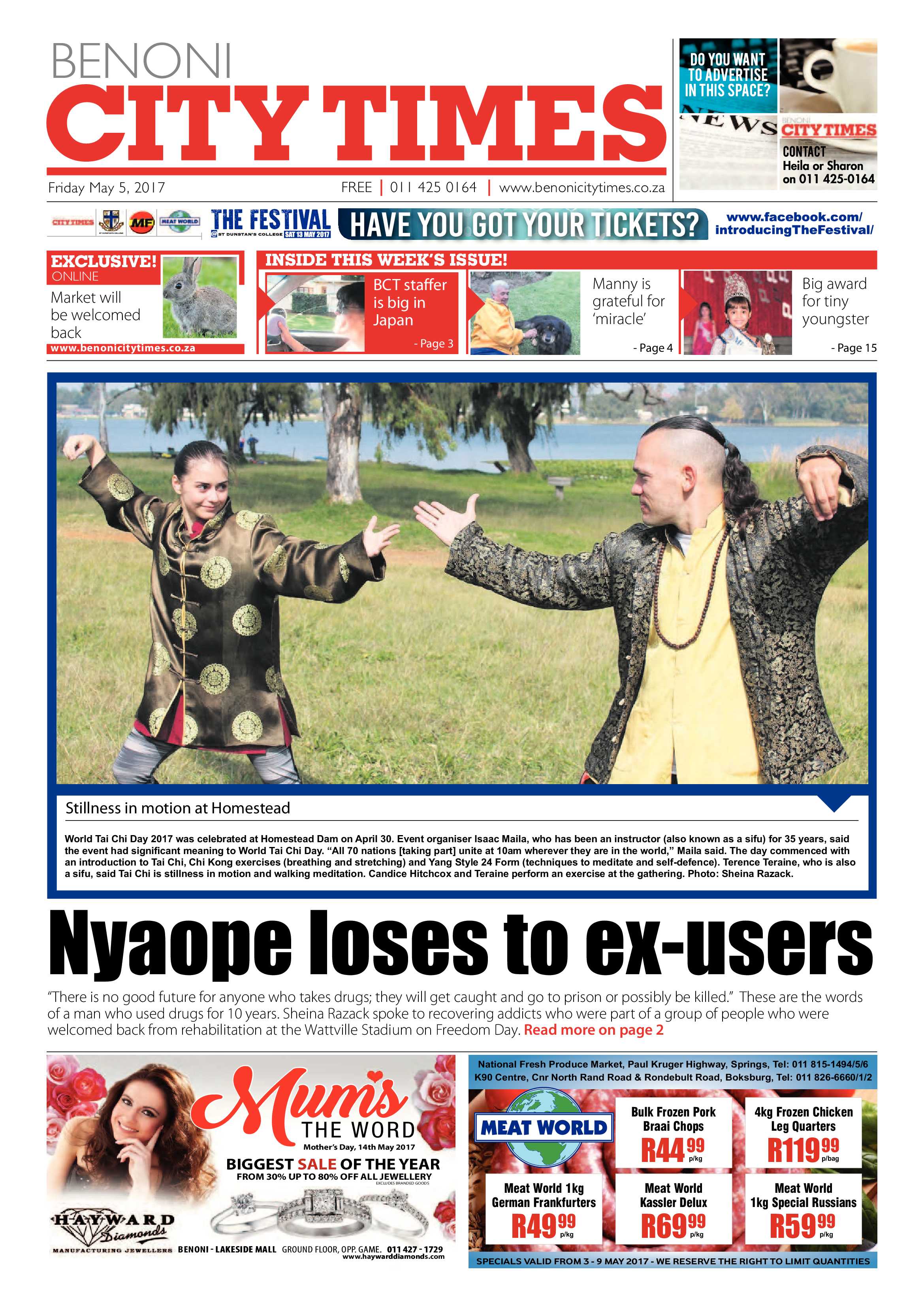 Benoni City Times 04 May 2017 page 1
