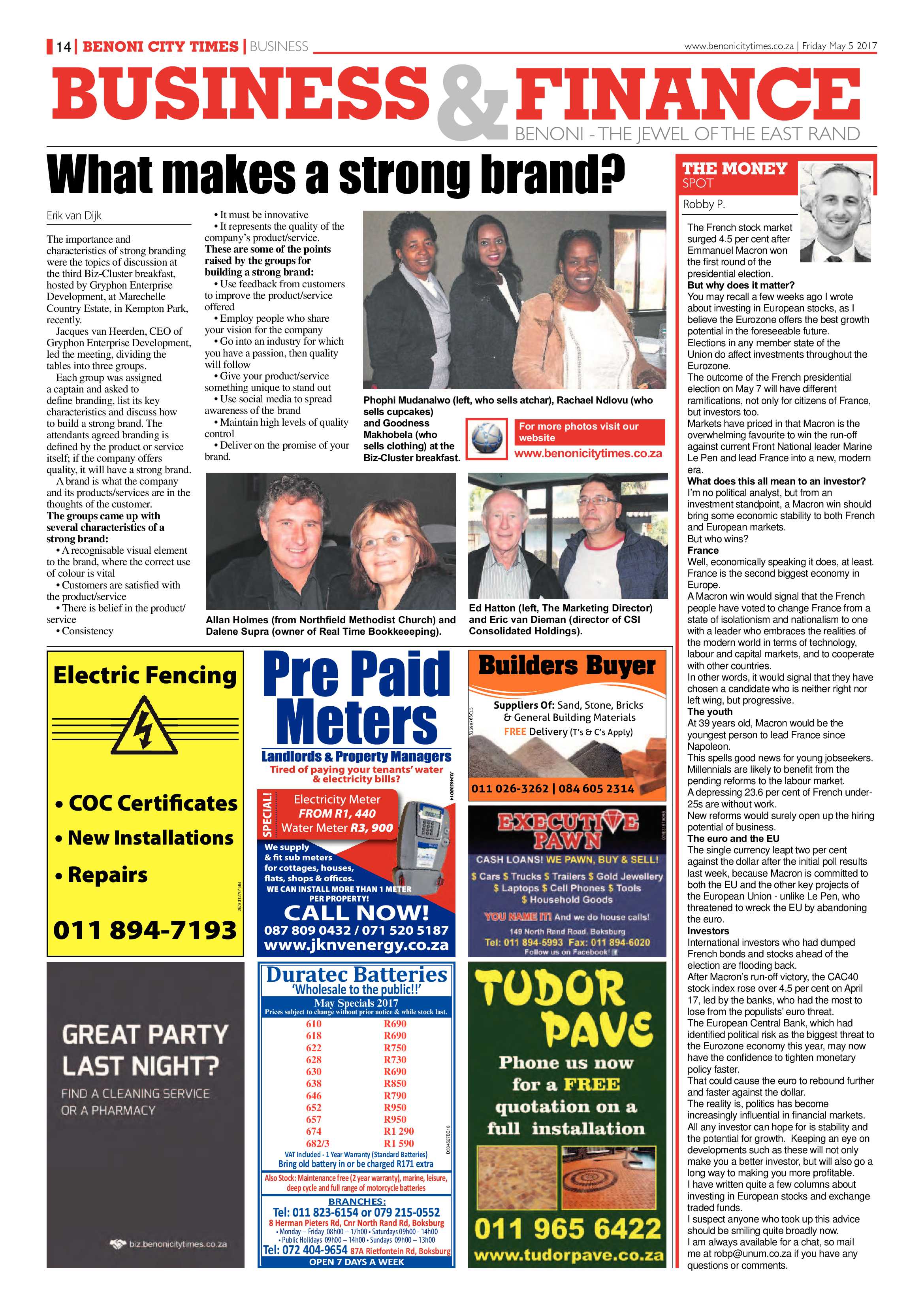 Benoni City Times 04 May 2017 page 14