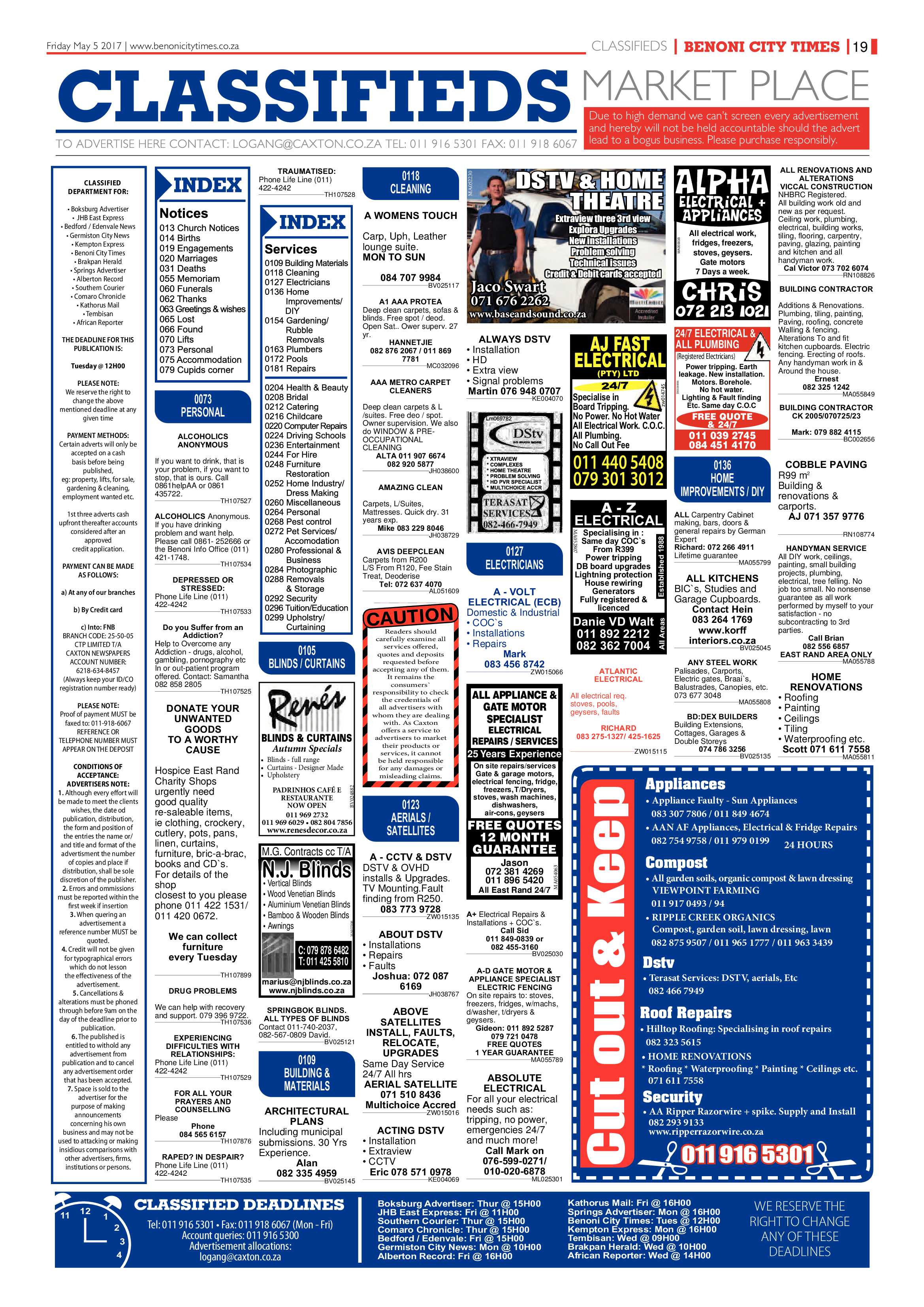 Benoni City Times 04 May 2017 page 19