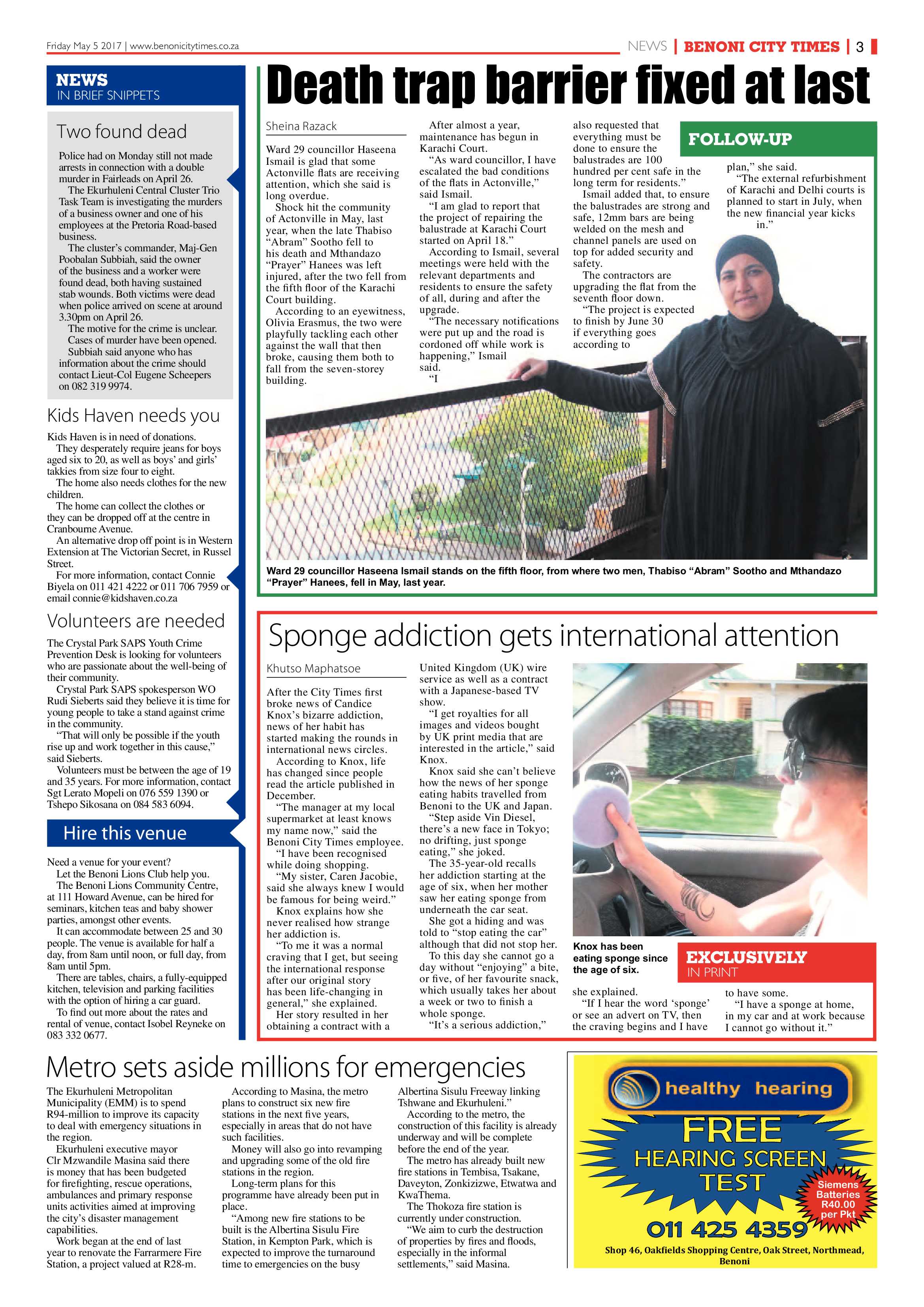 Benoni City Times 04 May 2017 page 3