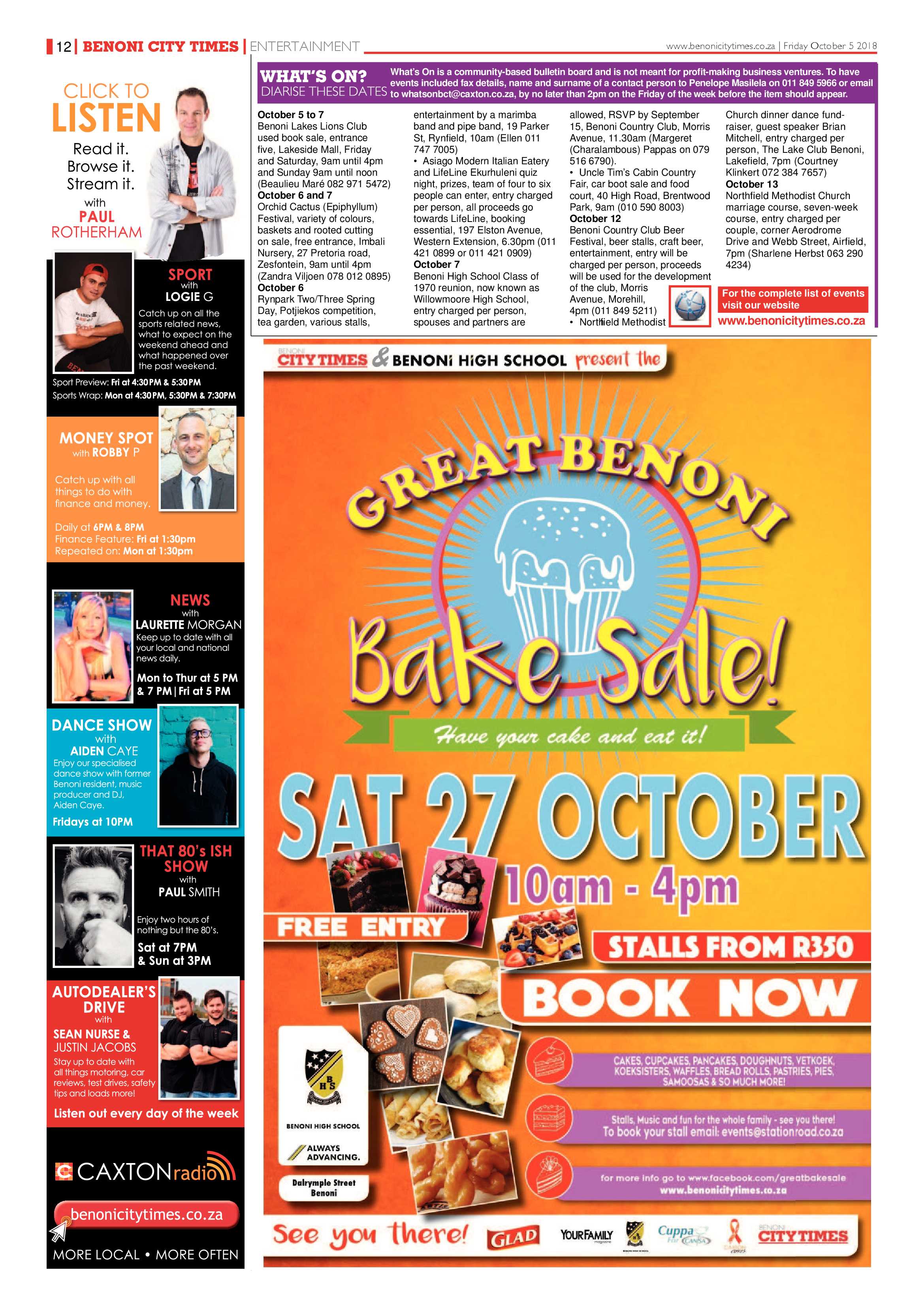 Benoni City Times 04 October 2018 page 12