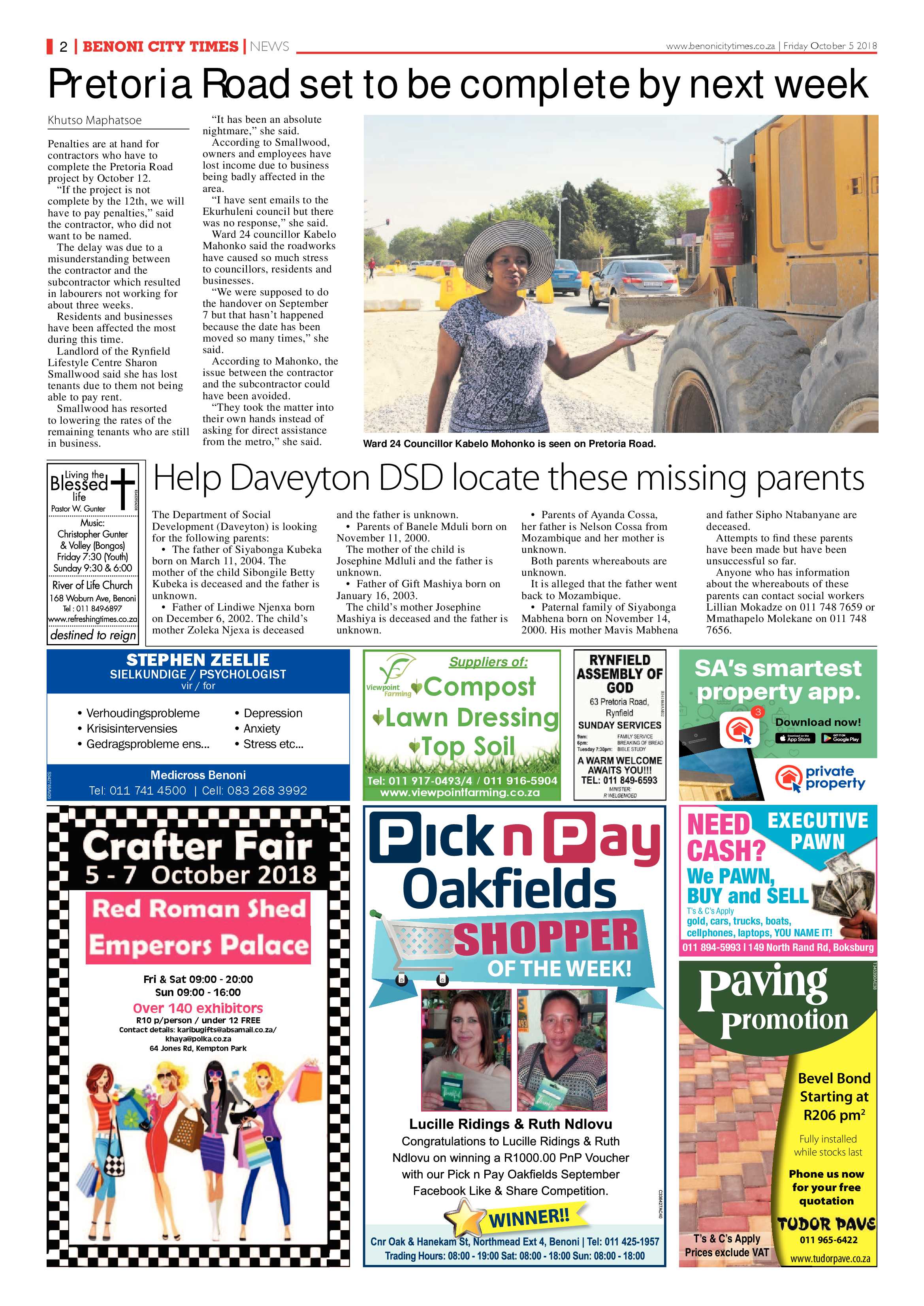 Benoni City Times 04 October 2018 page 2
