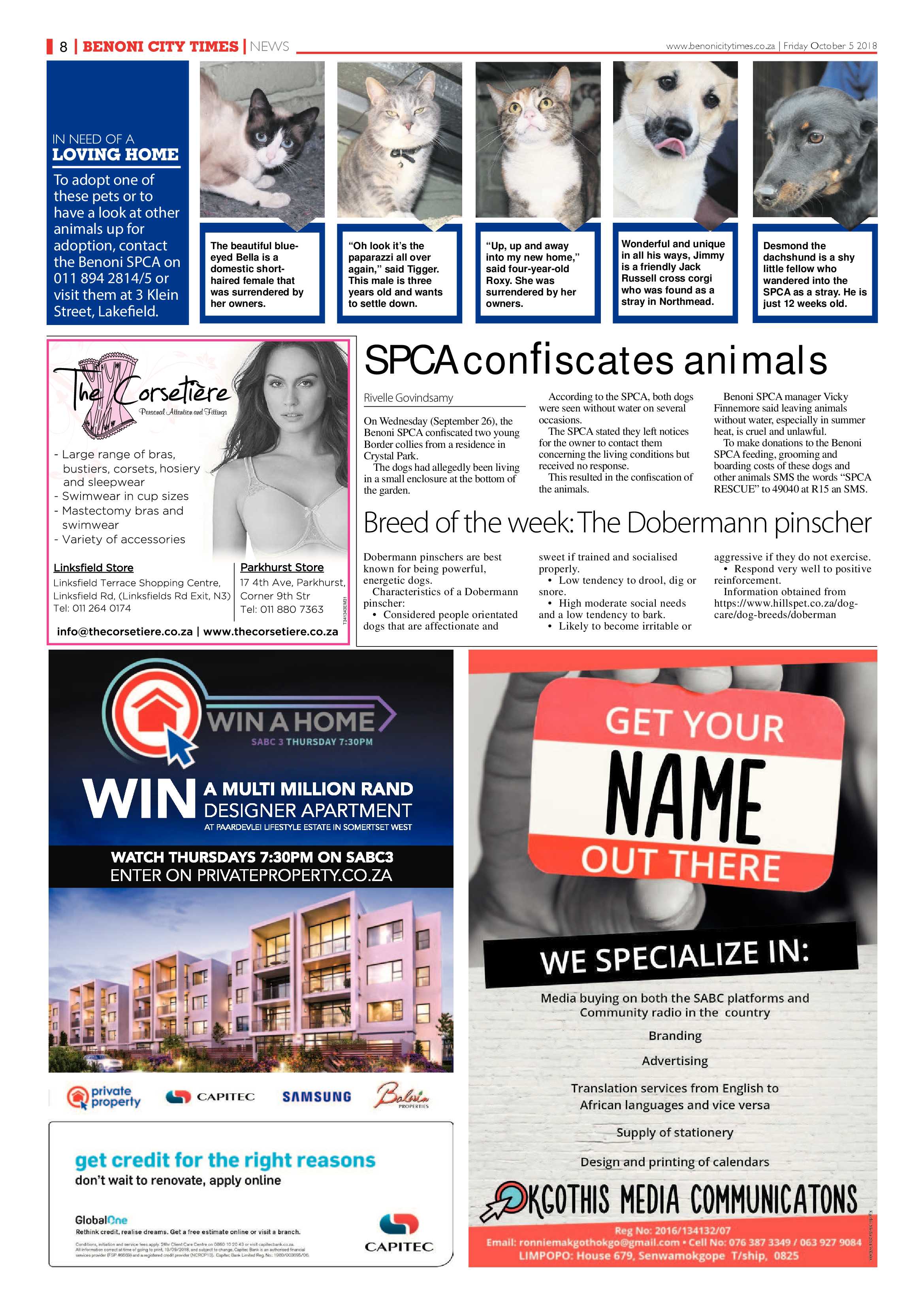 Benoni City Times 04 October 2018 page 8