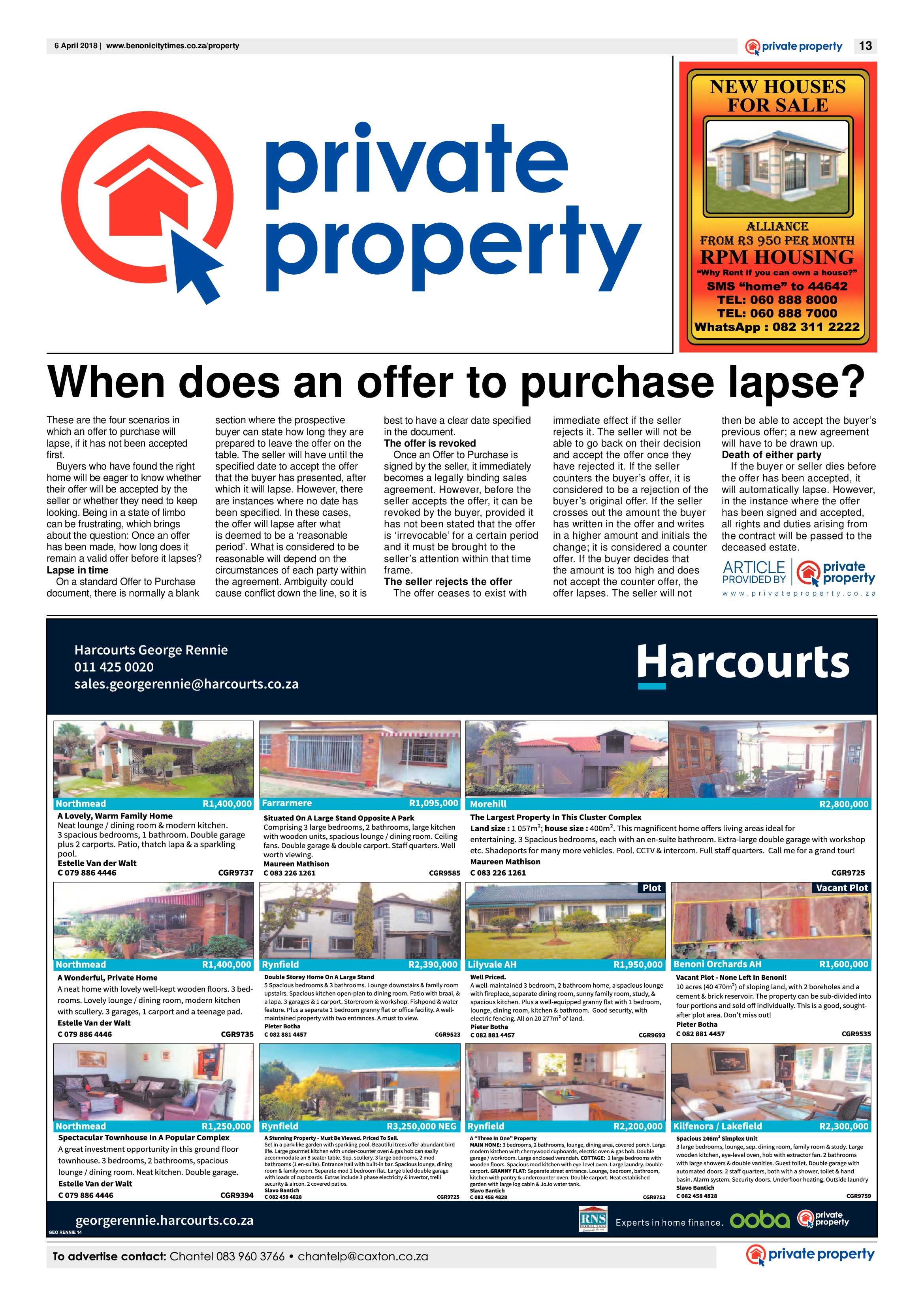 Benoni City Times 05 April 2018 page 13