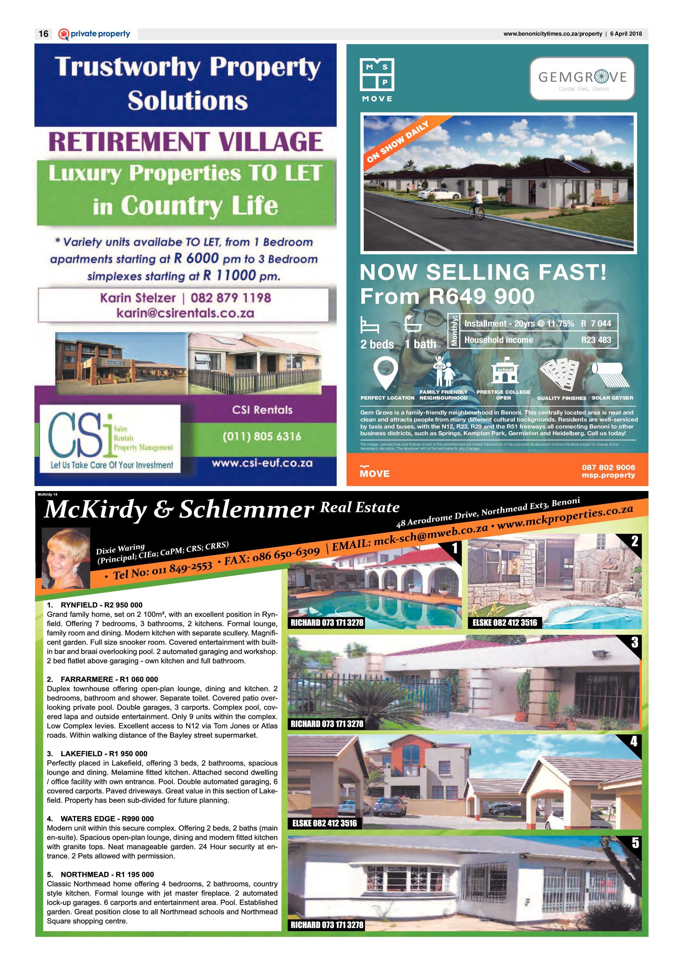 Benoni City Times 05 April 2018 page 16