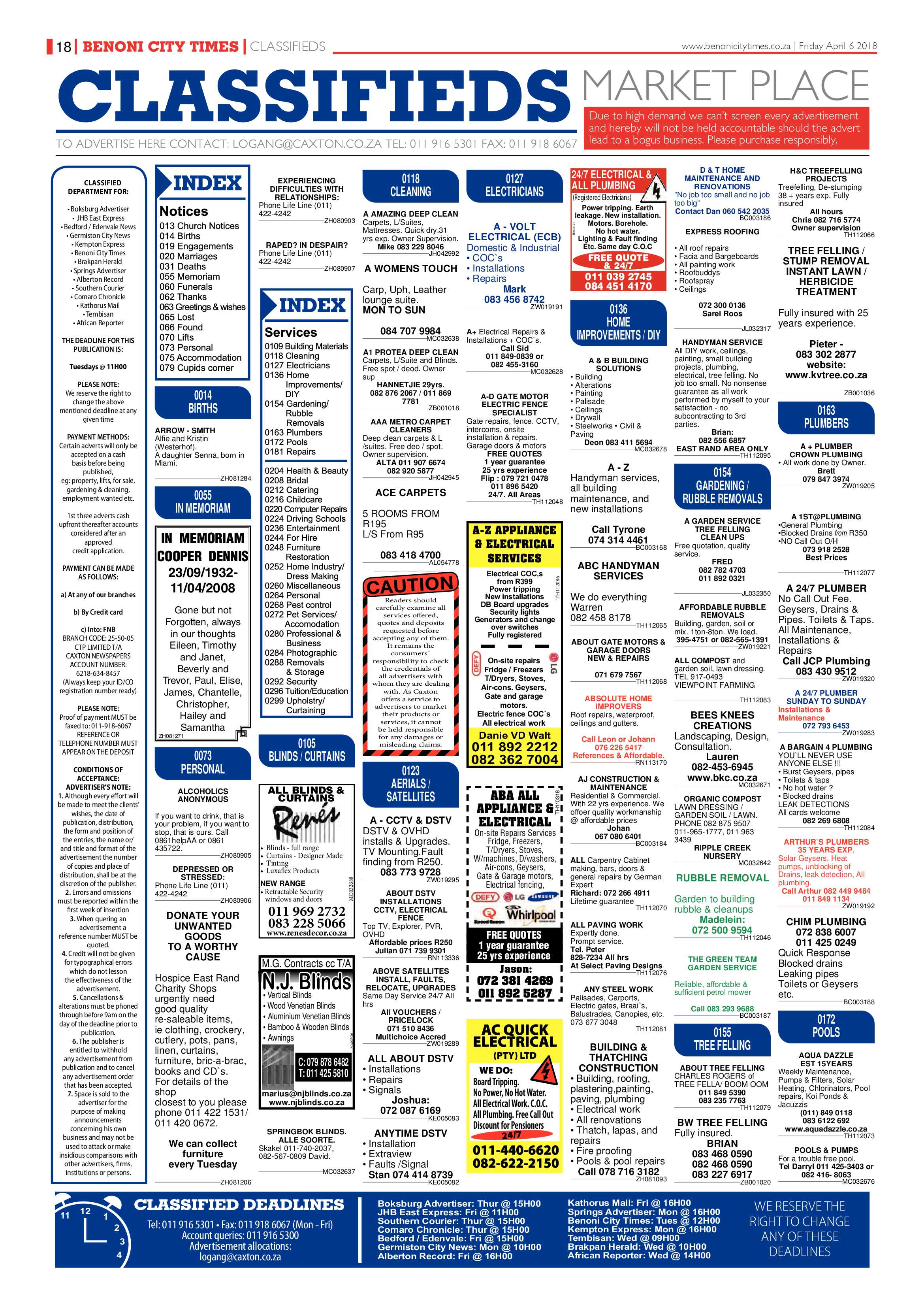 Benoni City Times 05 April 2018 page 18