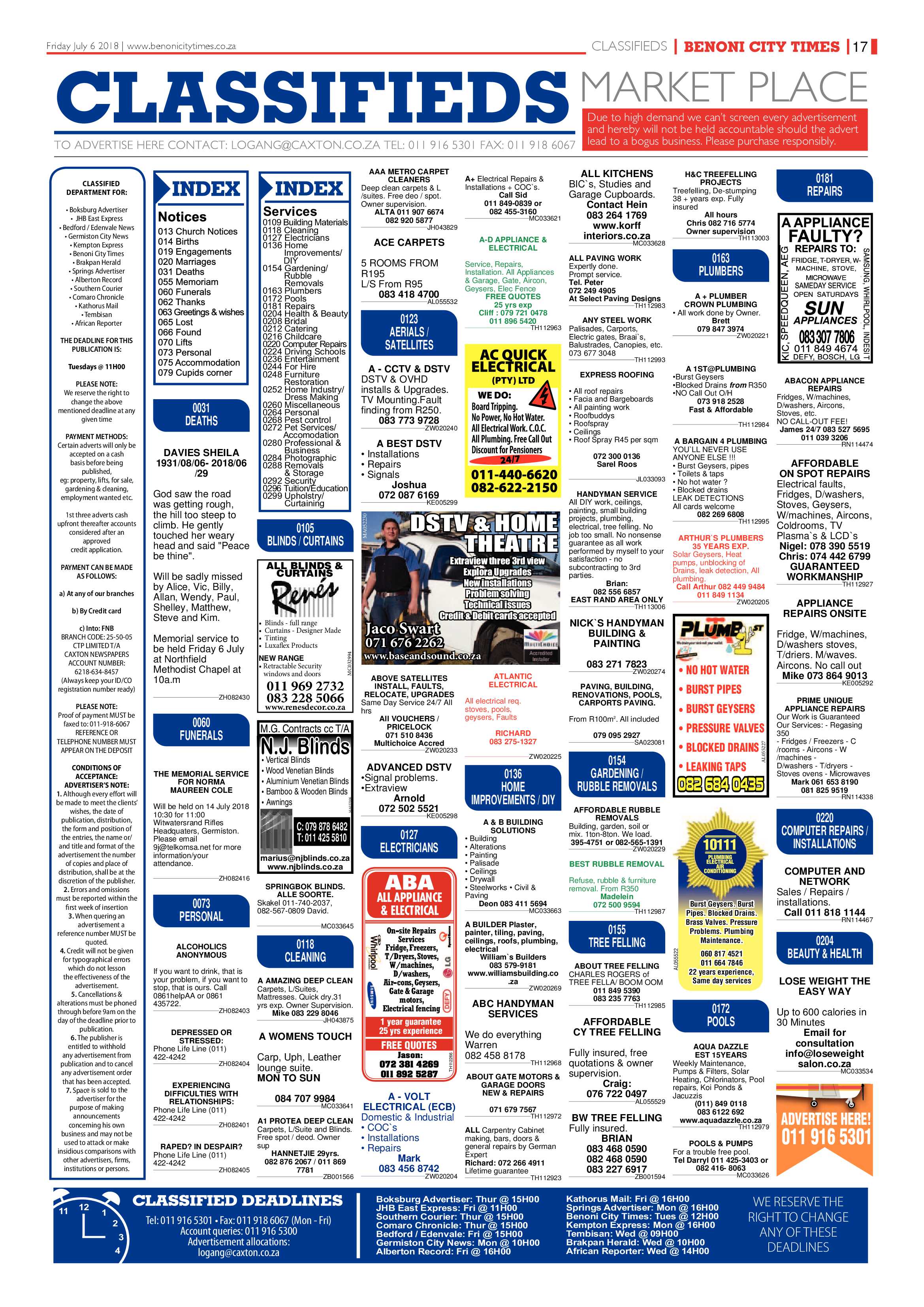 Benoni City Times 05 July page 17