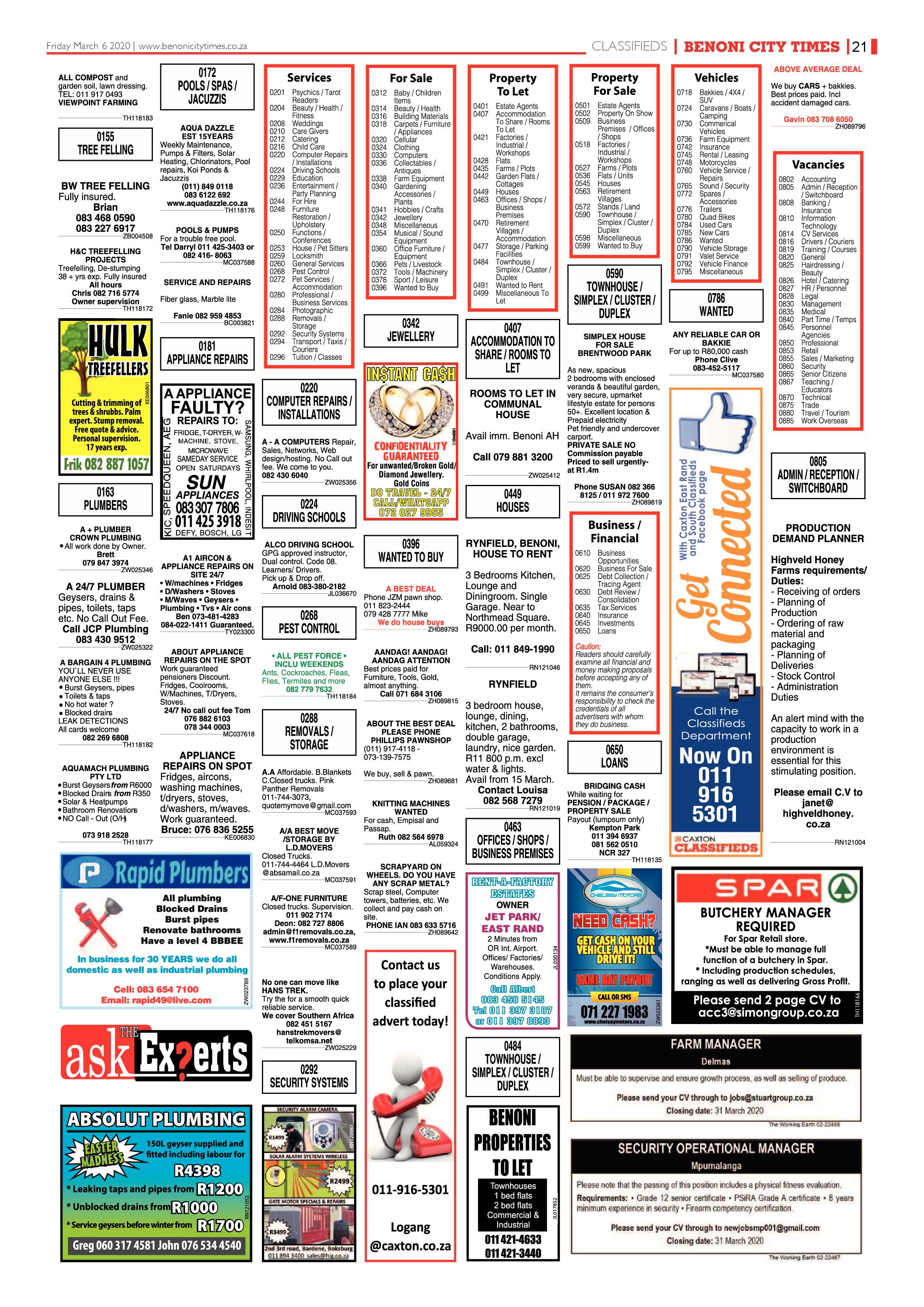 Benoni City Times 05 March 2020 page 21