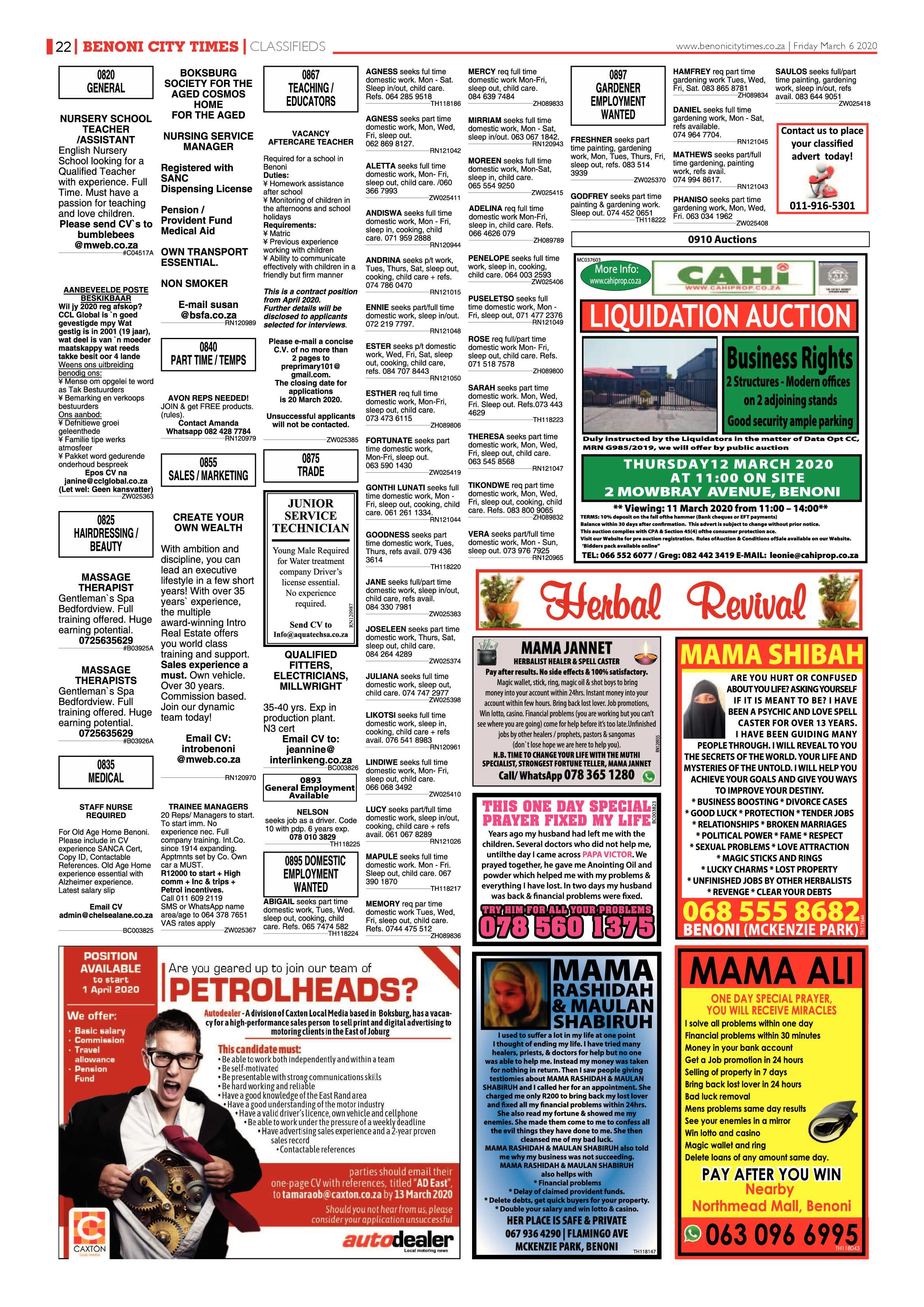 Benoni City Times 05 March 2020 page 22