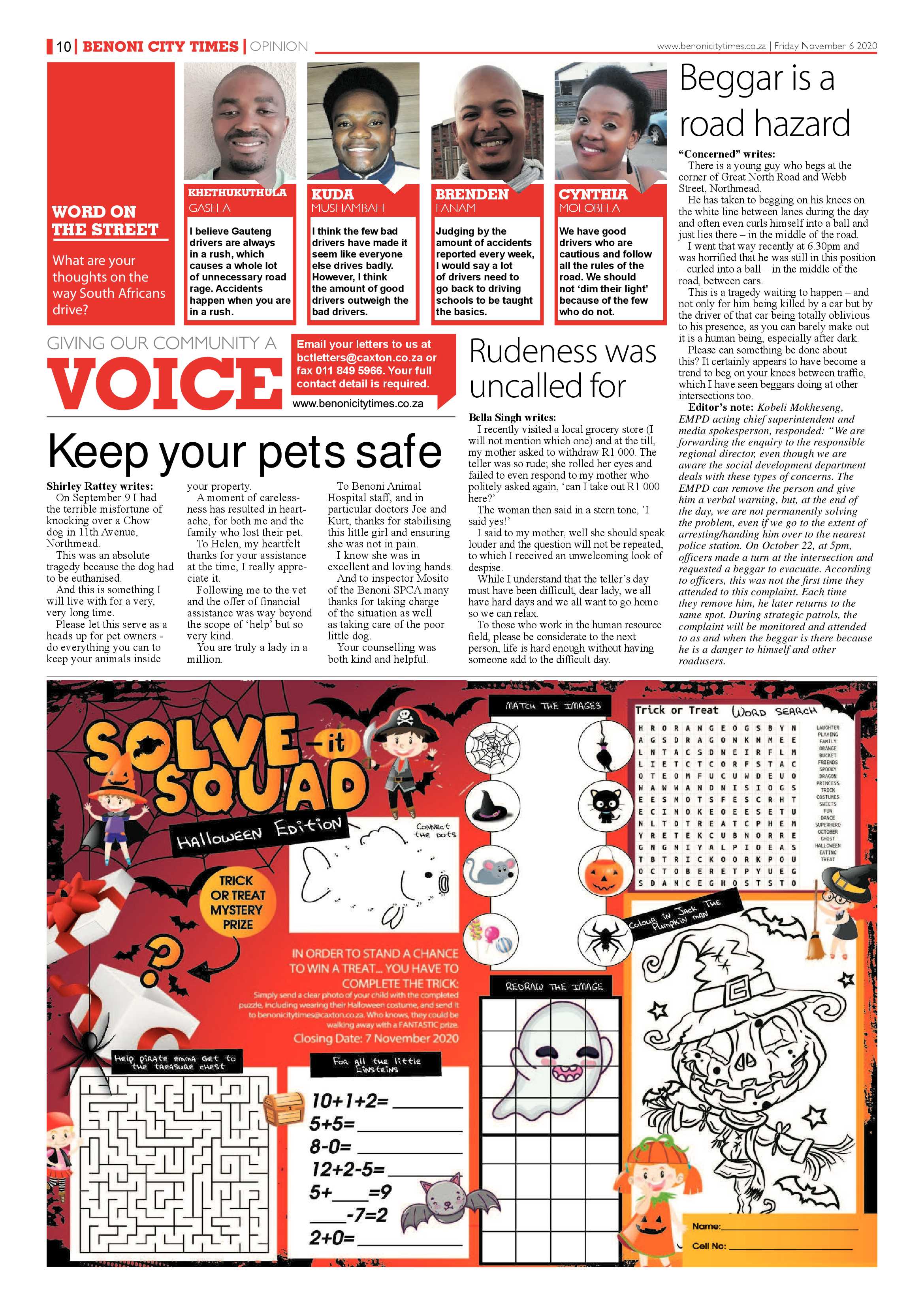 Benoni City Times 05 November 2020 page 10