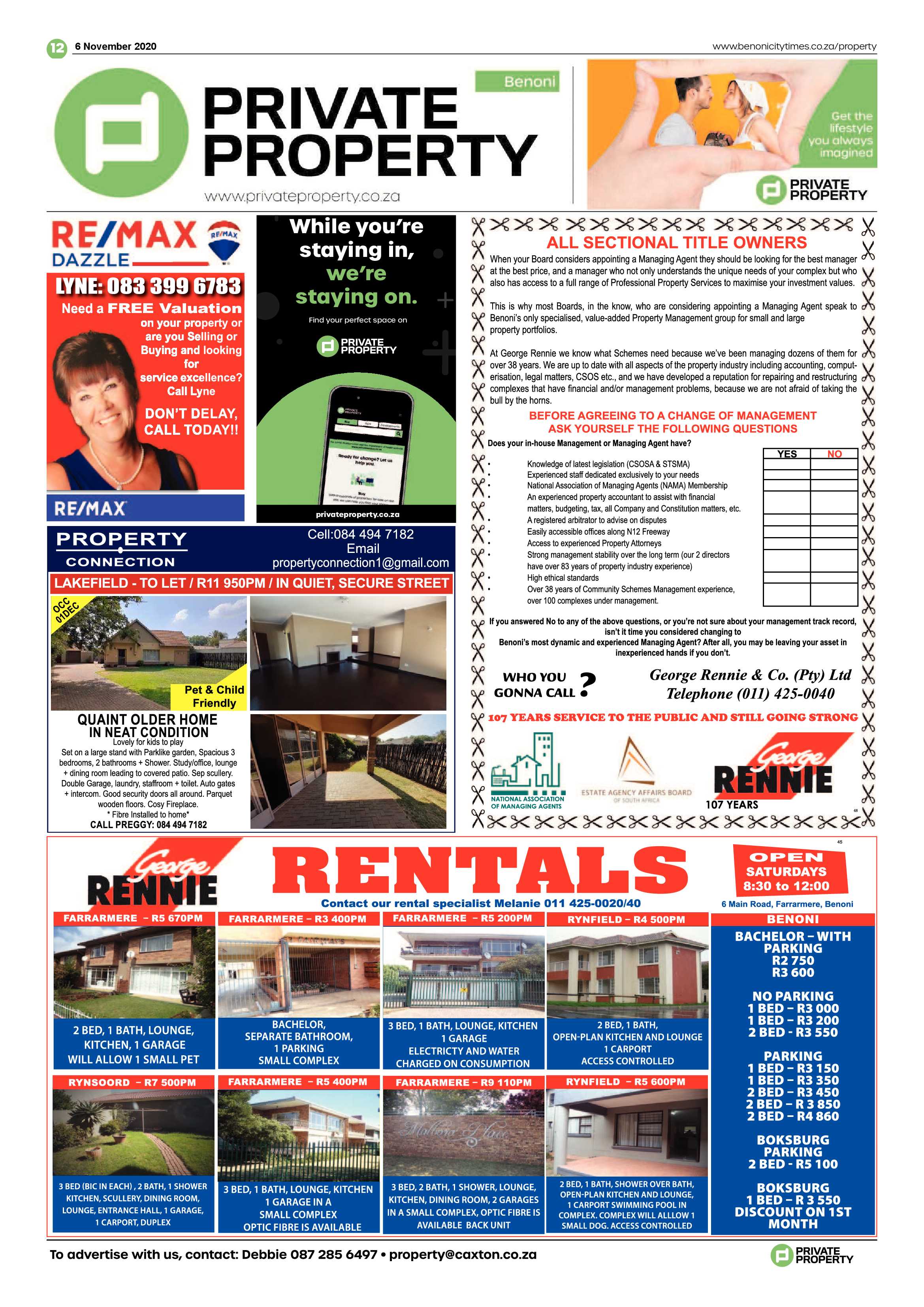Benoni City Times 05 November 2020 page 12