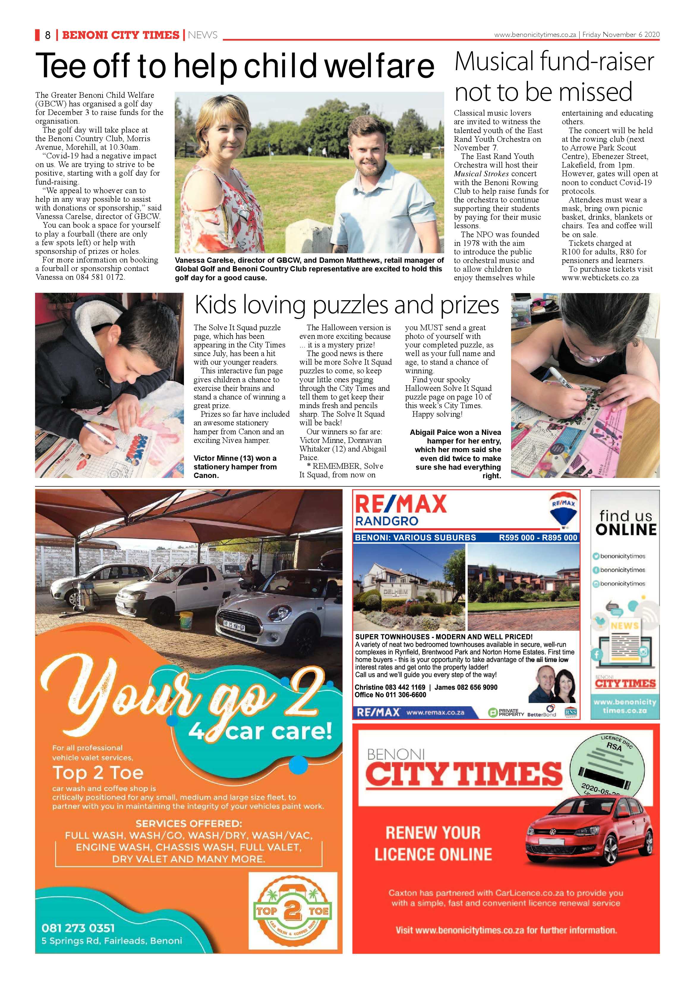 Benoni City Times 05 November 2020 page 8